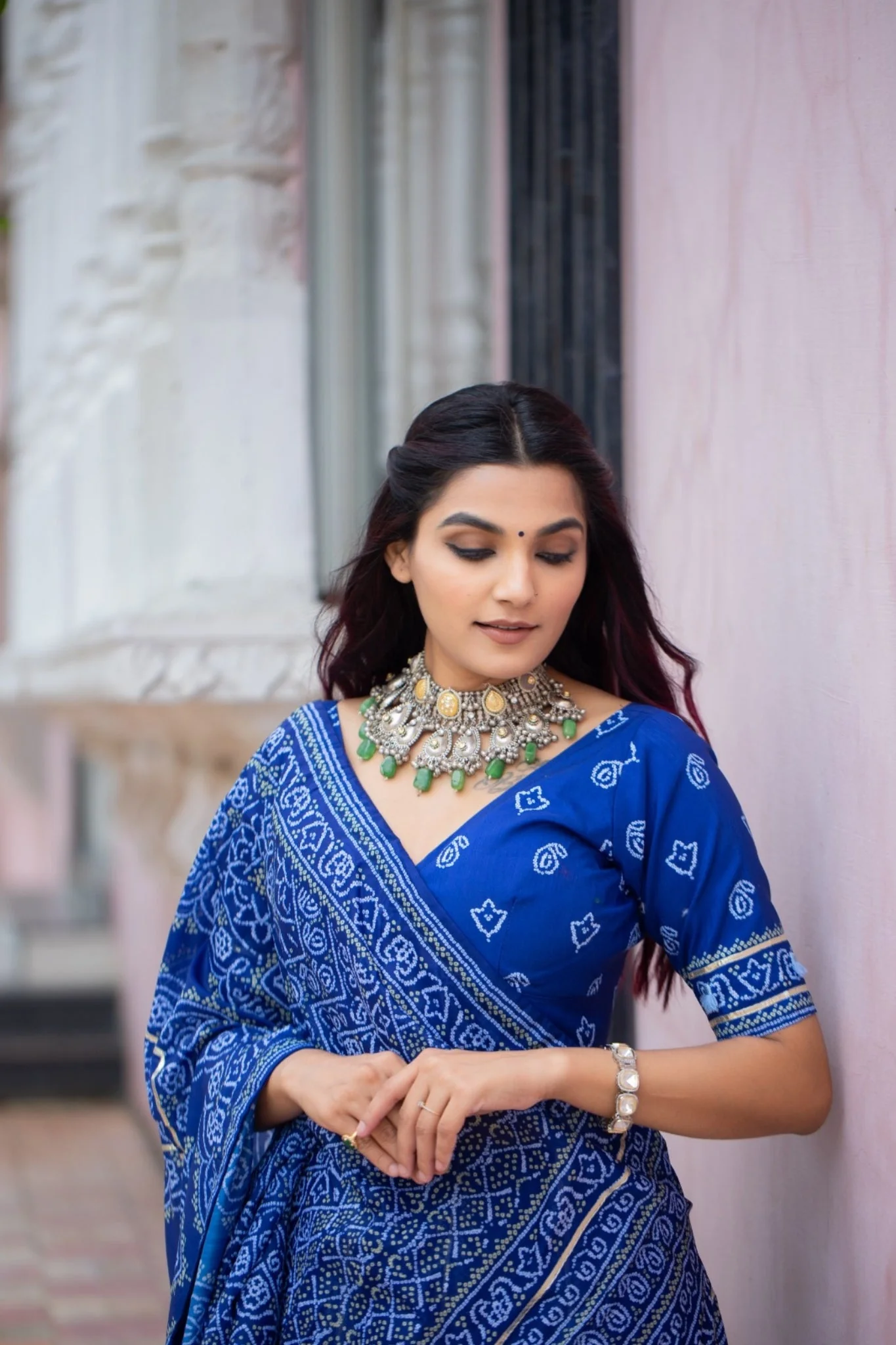 Amazing Bandhani Print With Gota Patti Work Traditional Lehenga Choli - Image 4