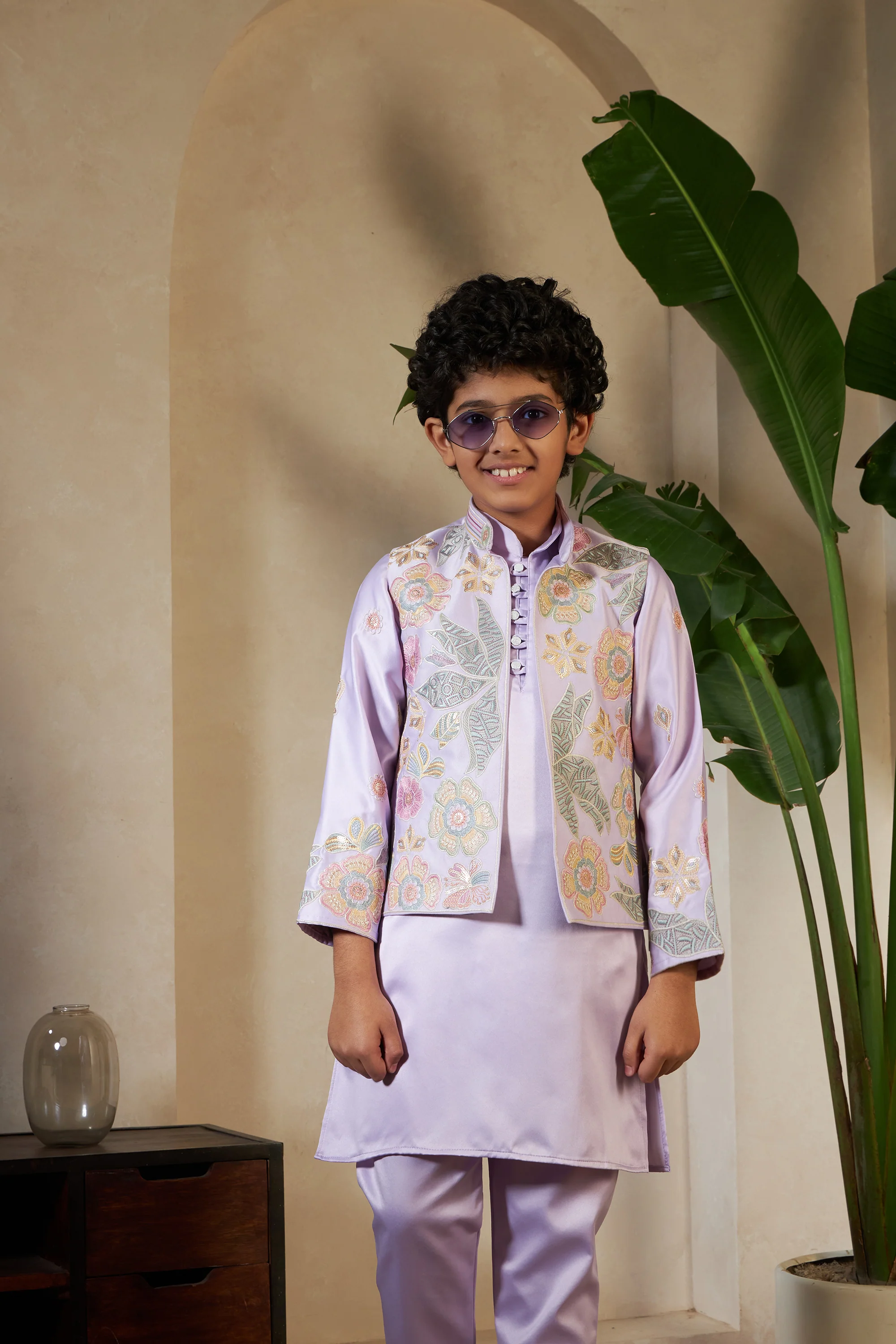 Baby Pink Embroidered Carnival Set for Boys - Image 2