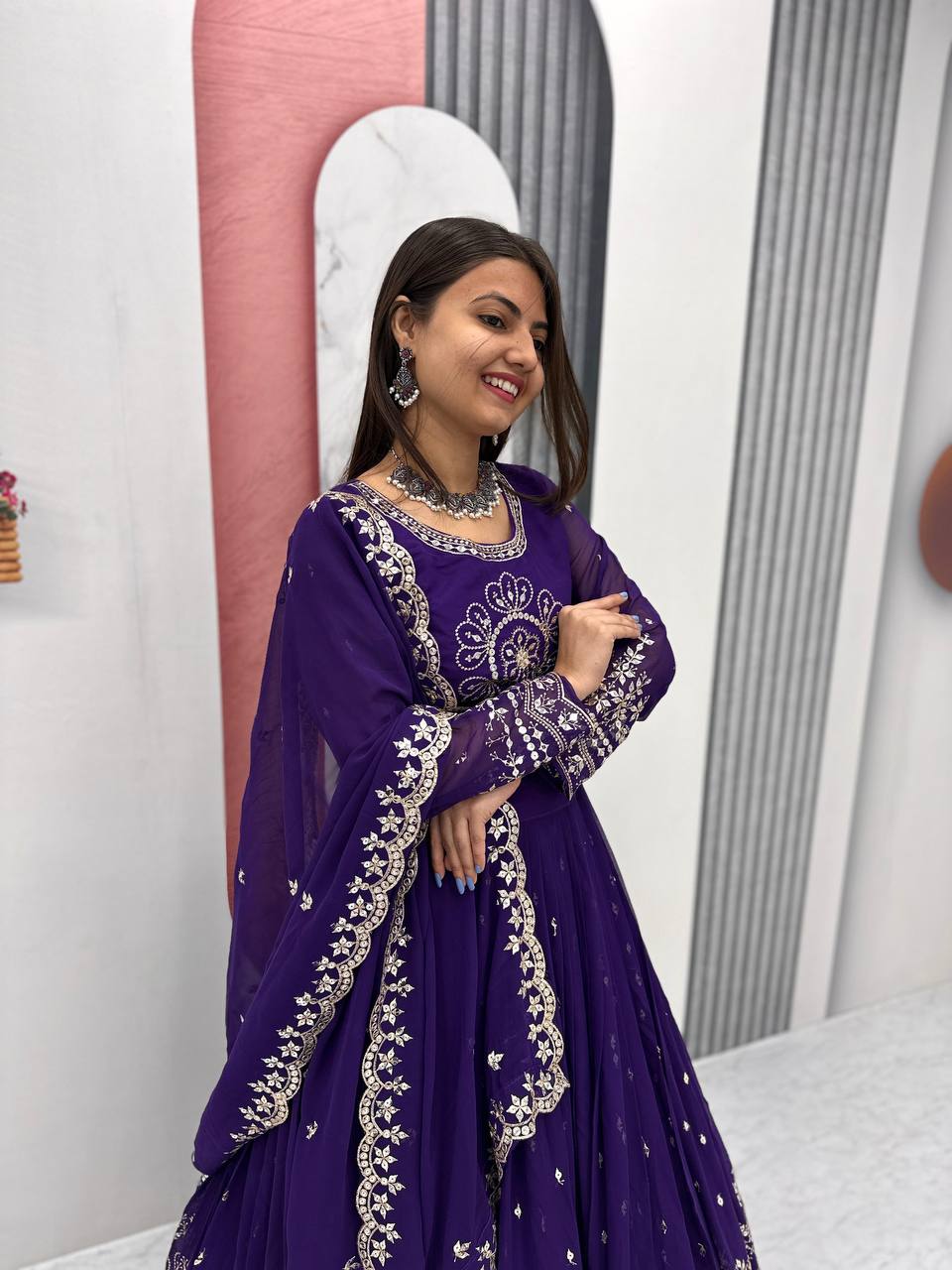 Beautiful Faux Georgette Ready to Wear Lehenga Choli - Image 17