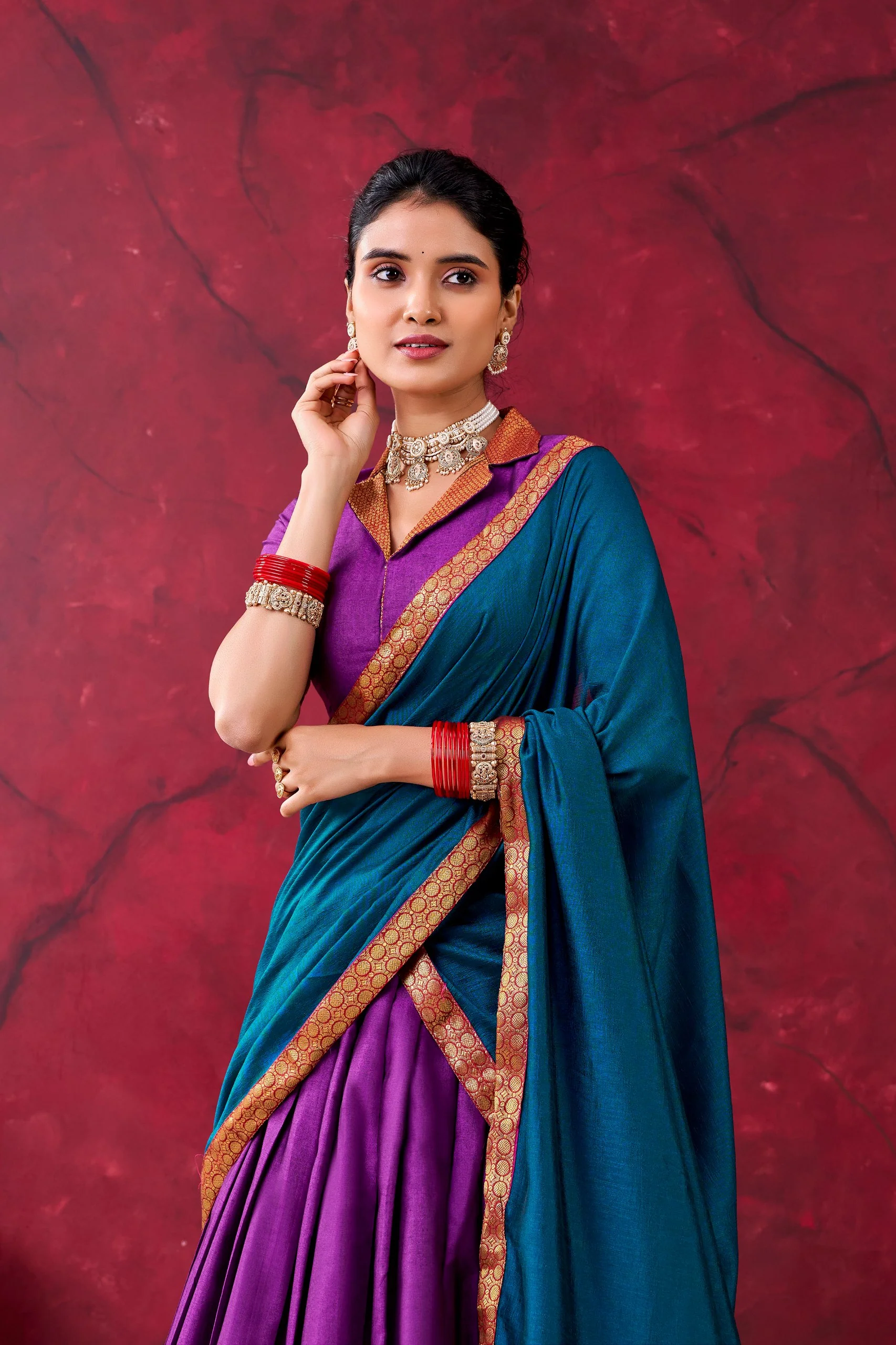 Classic Narayan Pet Cotton Zari Work Lehenga Choli For Women - Image 8