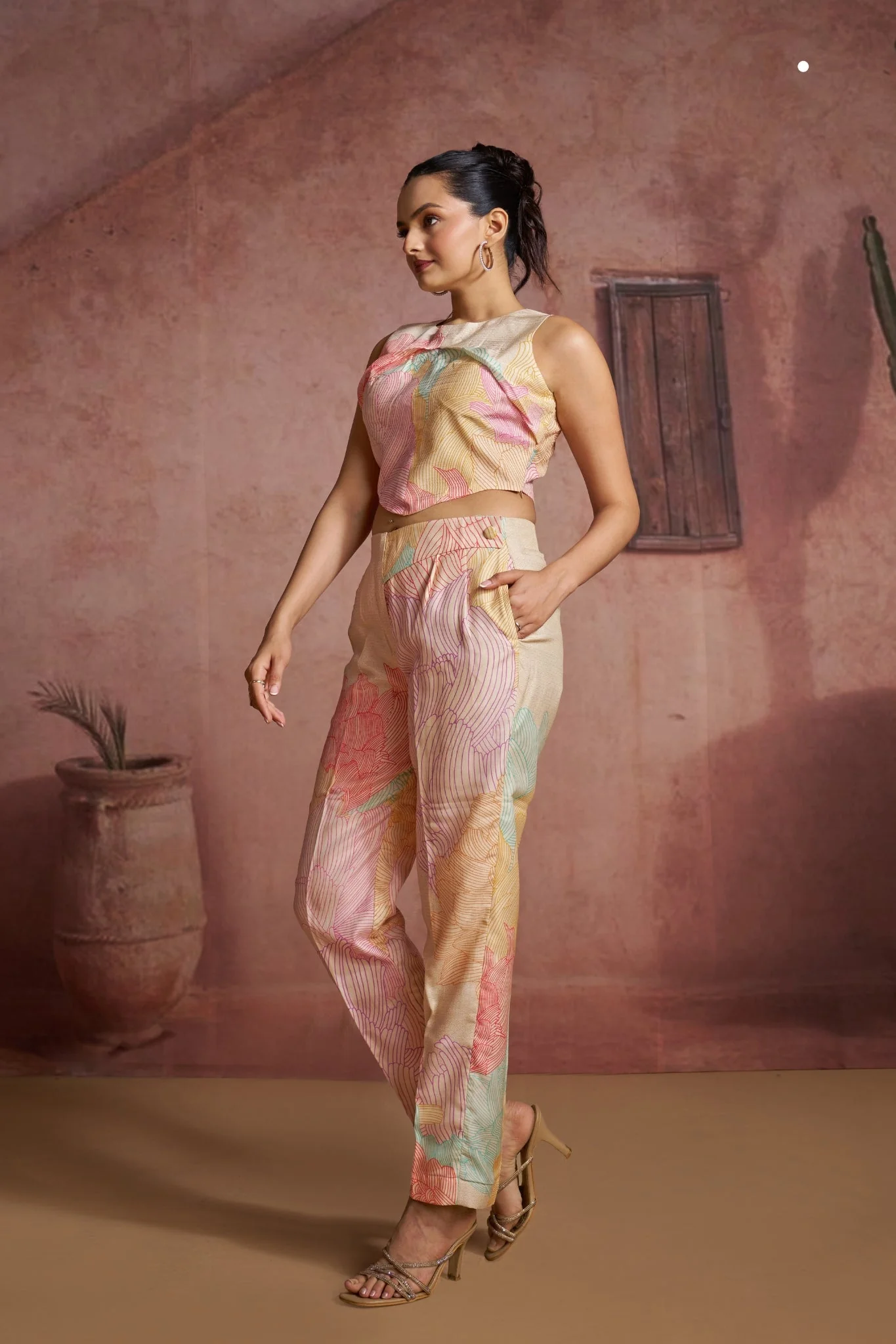 Classic Pure Muslin Silk Co-Ord Set - Image 3