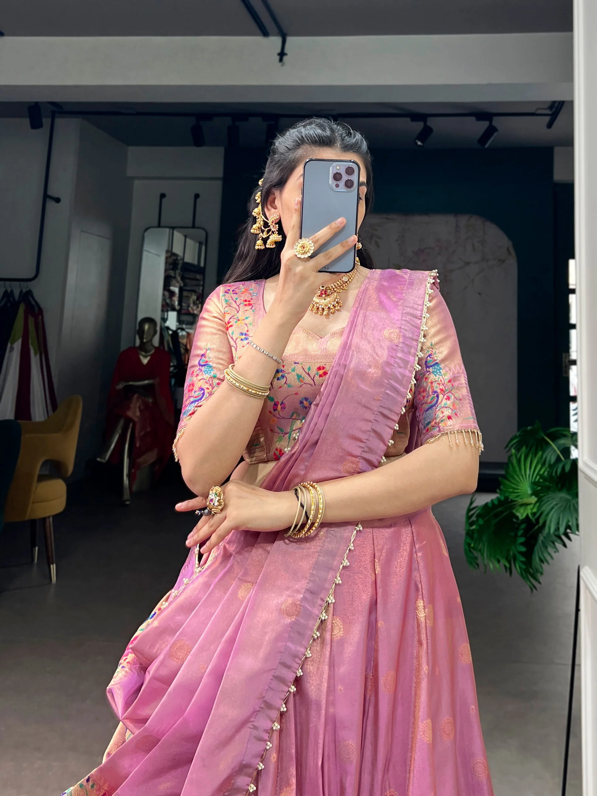 Classic Shimmer Zari Woven Lehenga with Designer Dupatta - Image 10