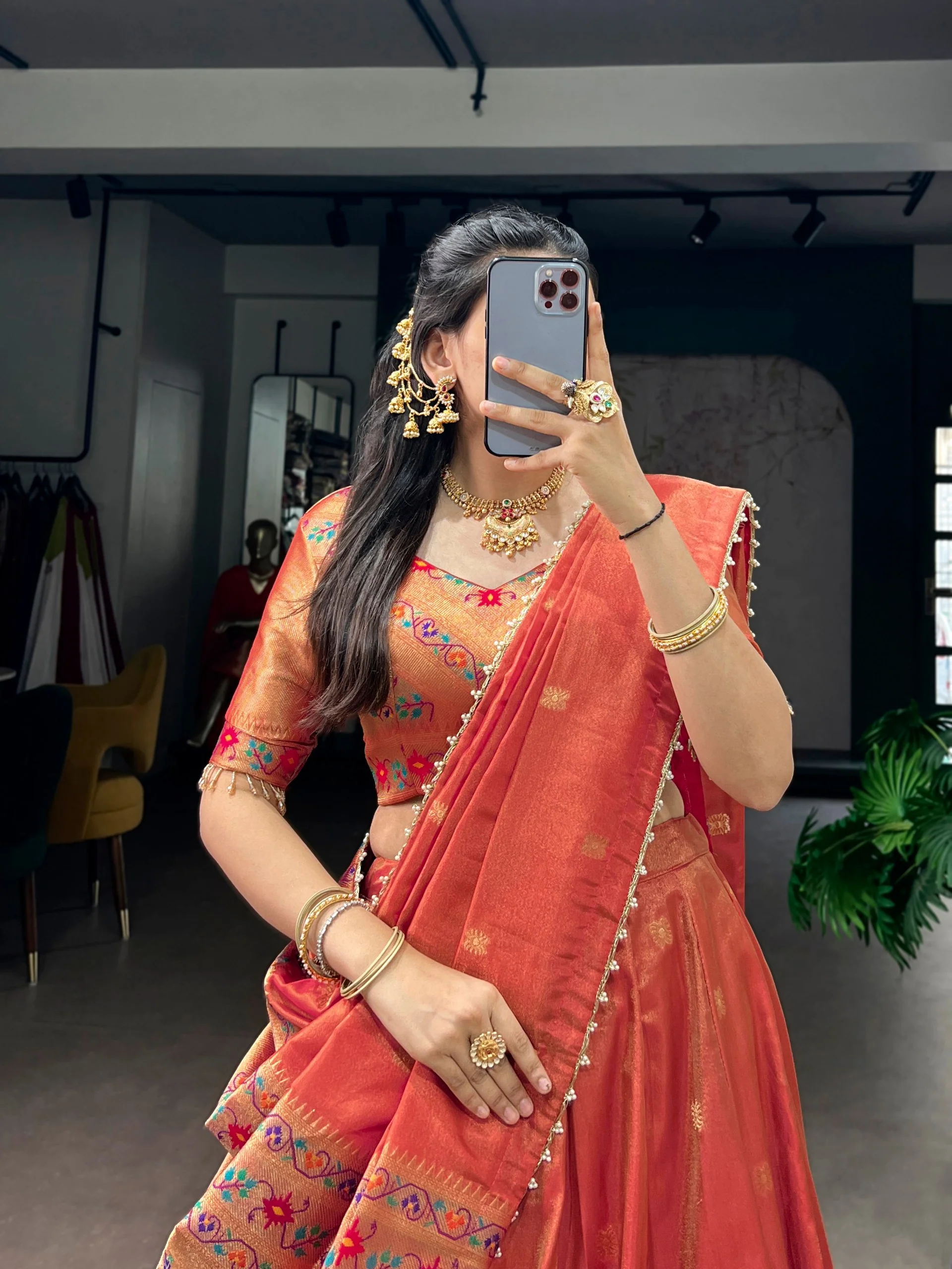 Classic Shimmer Zari Woven Lehenga with Designer Dupatta - Image 7