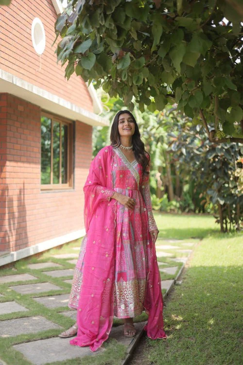 Elegant beauty perfect designer readymade gown with dupatta collections - Image 26