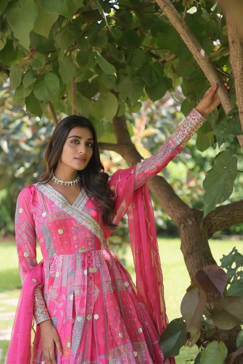 Elegant beauty perfect designer readymade gown with dupatta collections - Image 5