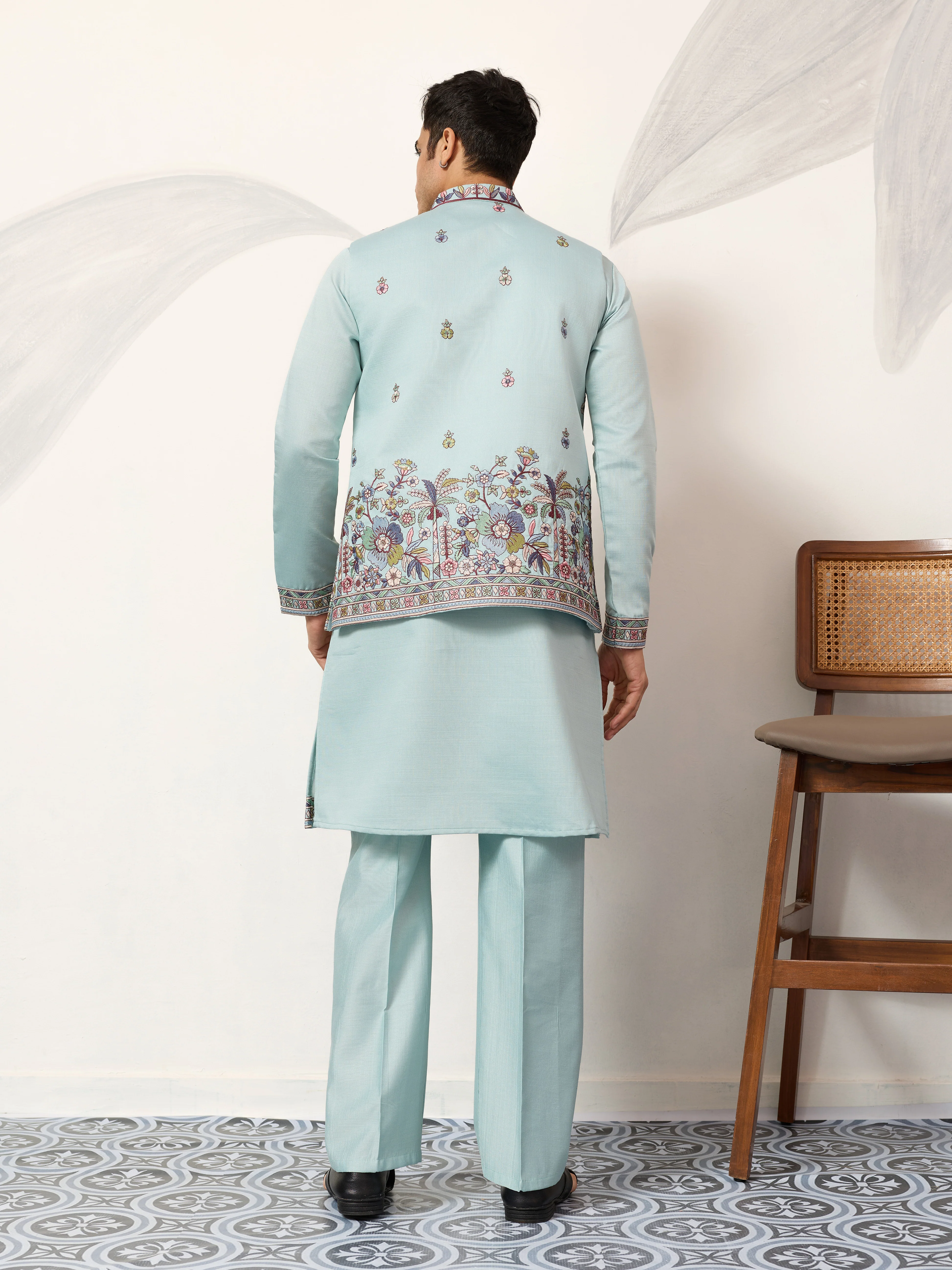 Elegant Groom Pista Koti Kurta Pant for Wedding Special - Image 6