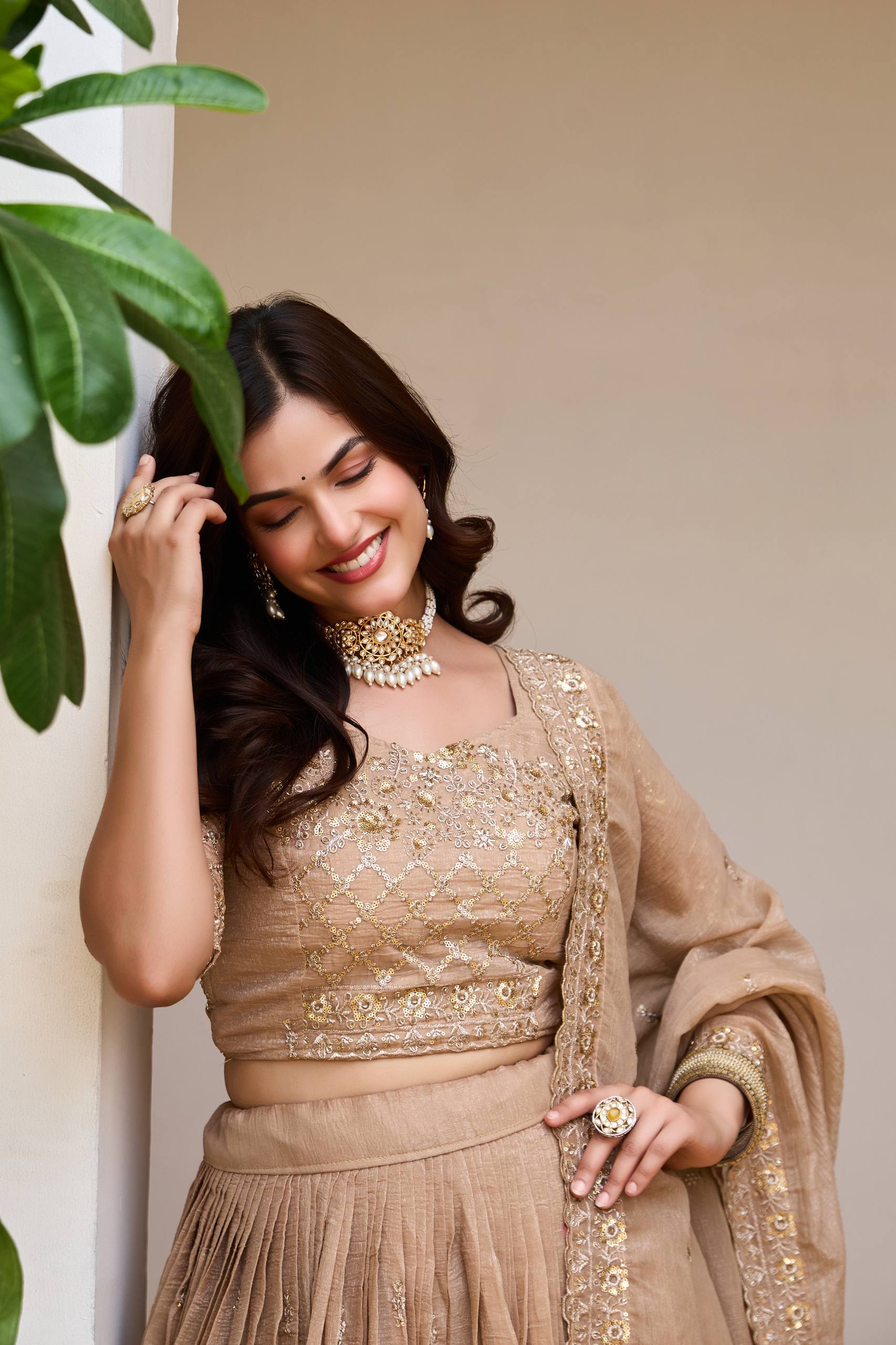 Elegant Pure Crunchy Embroidered Lehenga Choli for Festive Wear - Image 11
