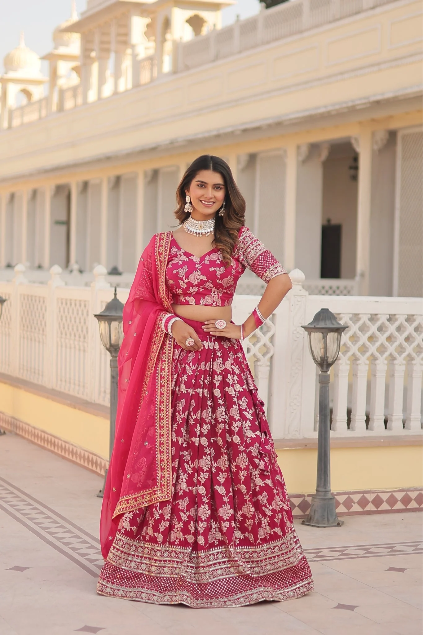 Elevate Your Style with a Designer Jacquard Lehenga Choli - Image 12