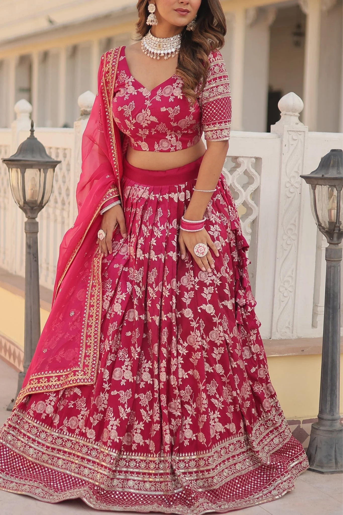 Elevate Your Style with a Designer Jacquard Lehenga Choli - Image 13