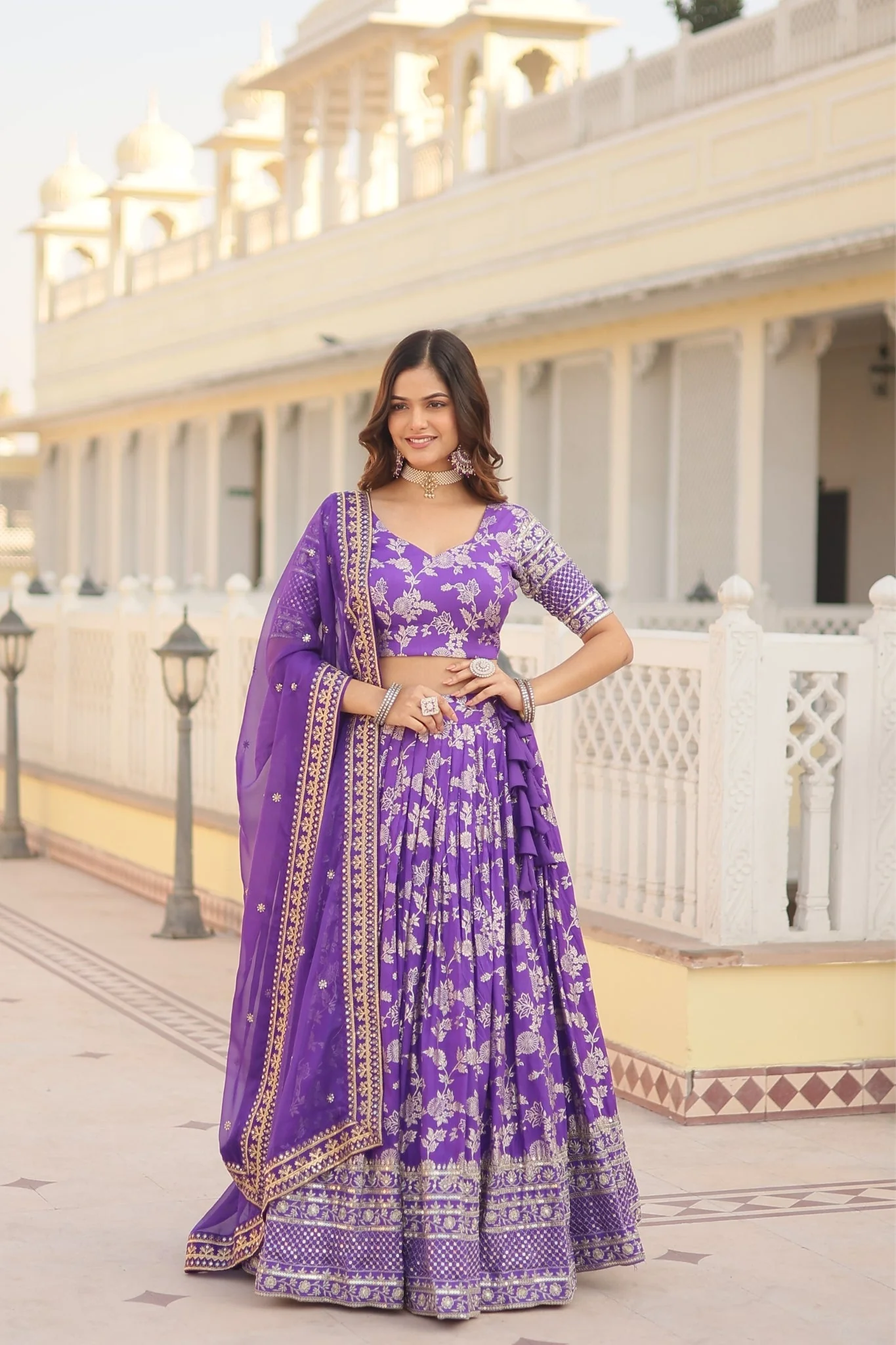 Elevate Your Style with a Designer Jacquard Lehenga Choli - Image 6