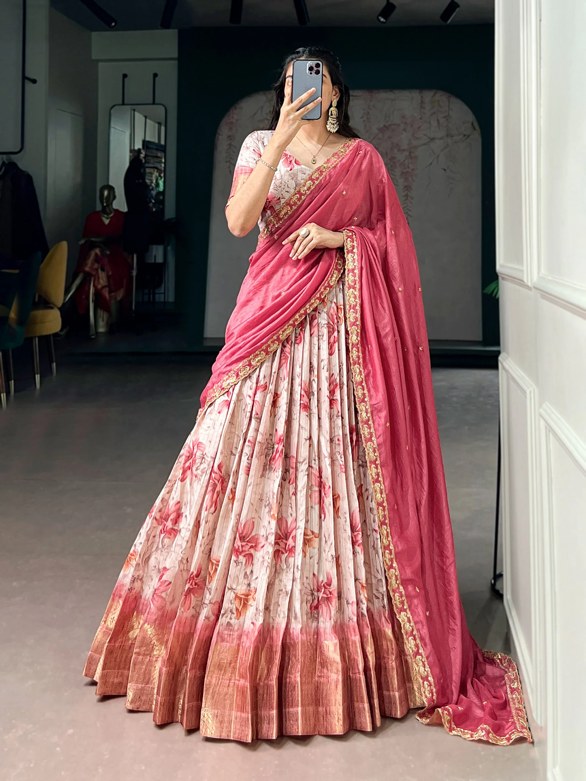 Festive Glam Dola Chex Zari Work Lehenga Choli Collection - Image 3