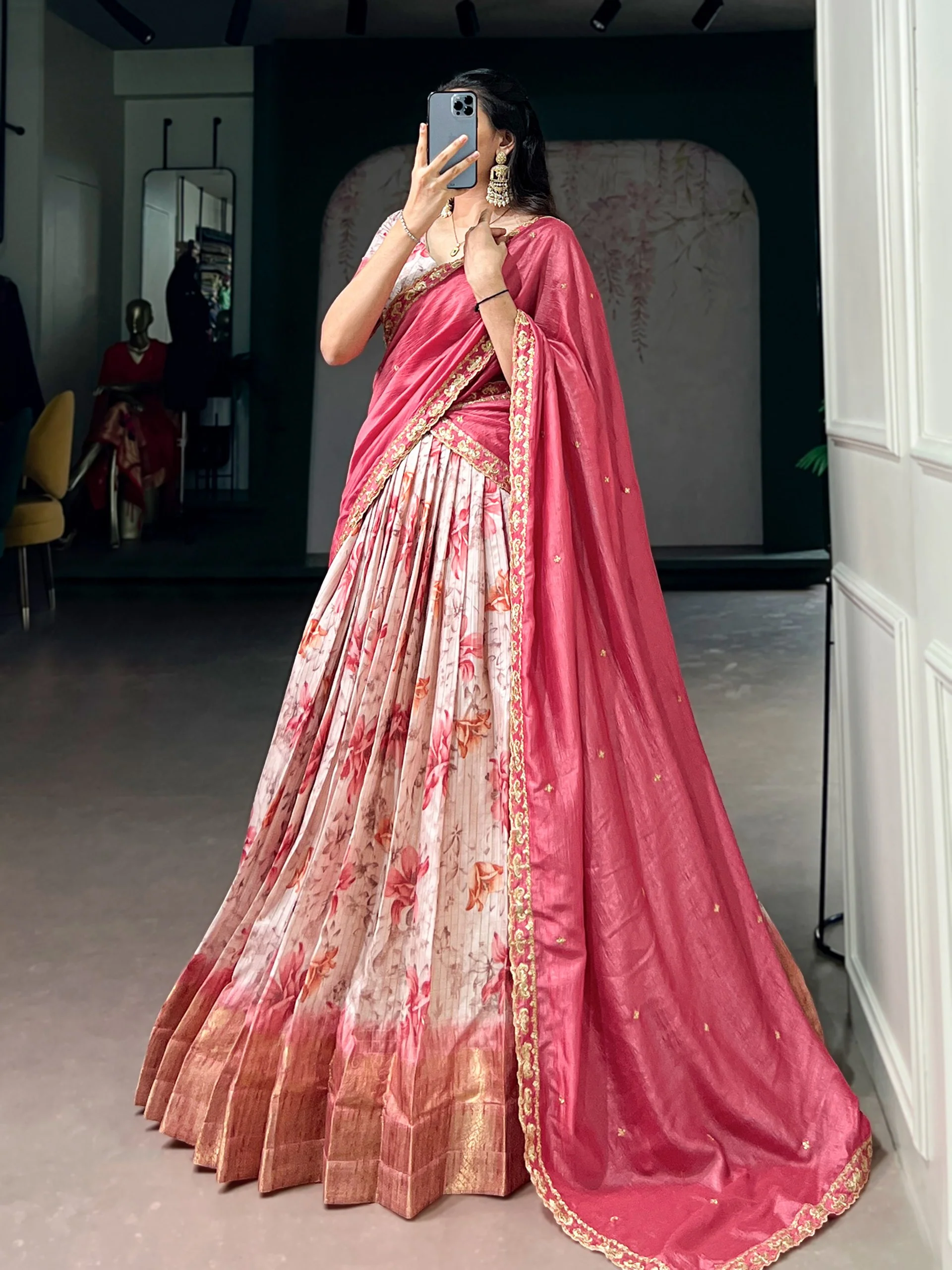 Festive Glam Dola Chex Zari Work Lehenga Choli Collection - Image 4