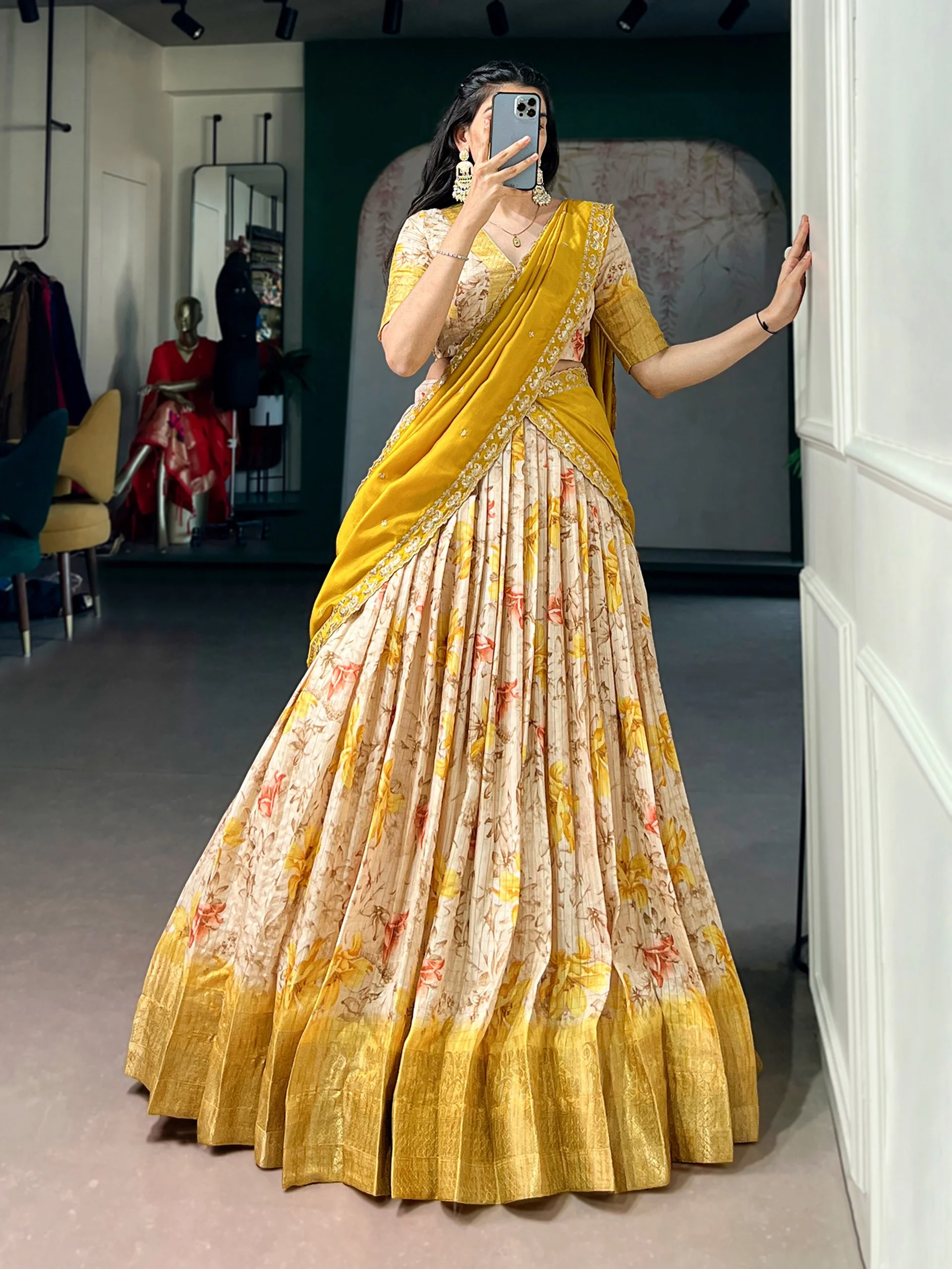 Festive Glam Dola Chex Zari Work Lehenga Choli Collection - Image 6