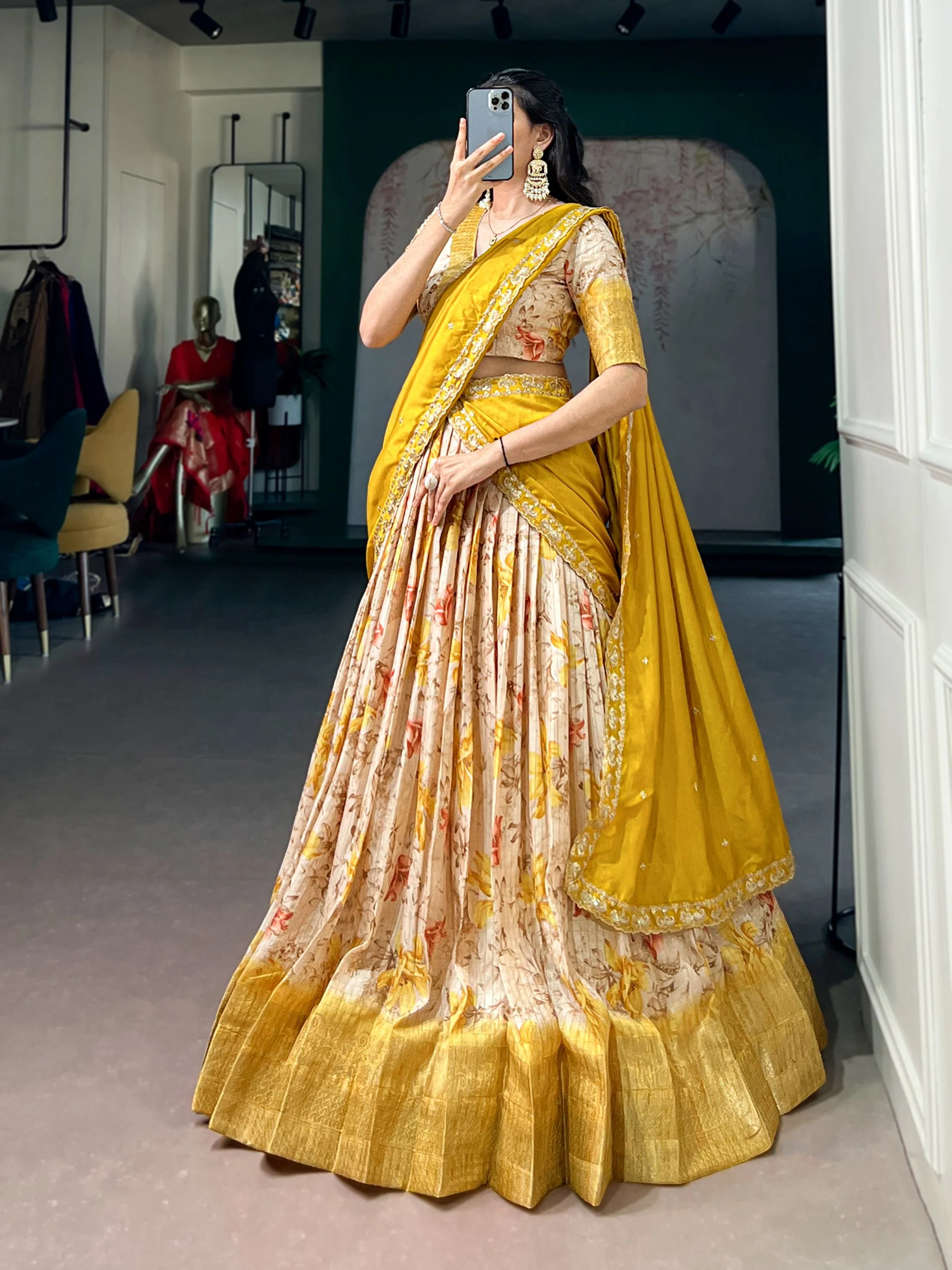Festive Glam Dola Chex Zari Work Lehenga Choli Collection - Image 8