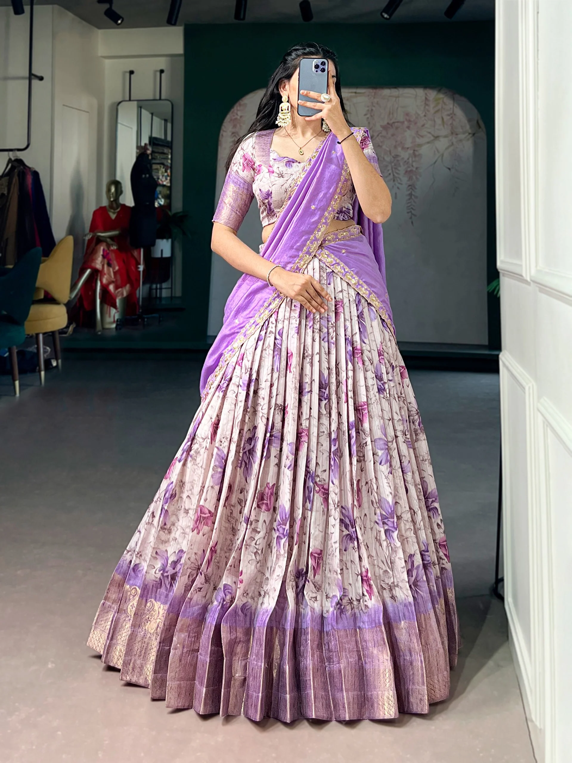 Festive Glam Dola Chex Zari Work Lehenga Choli Collection - Image 9