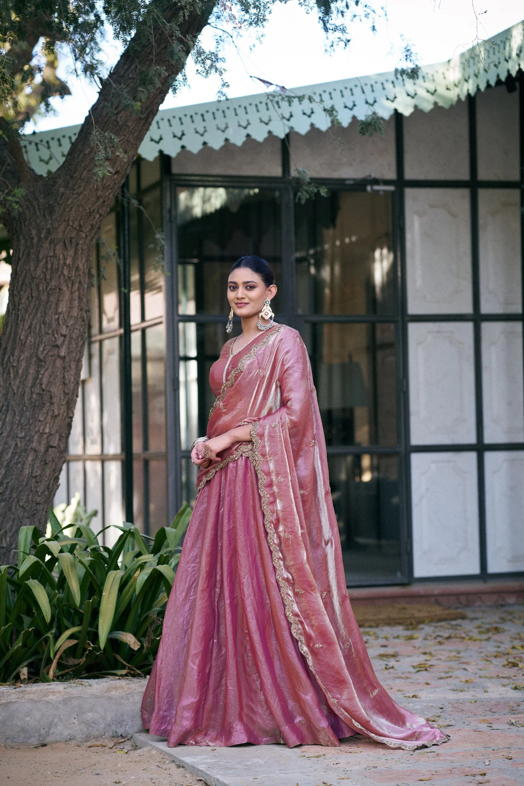 Festive Wear Fendi Thread Embroidered Lehenga Set for Women - Image 2