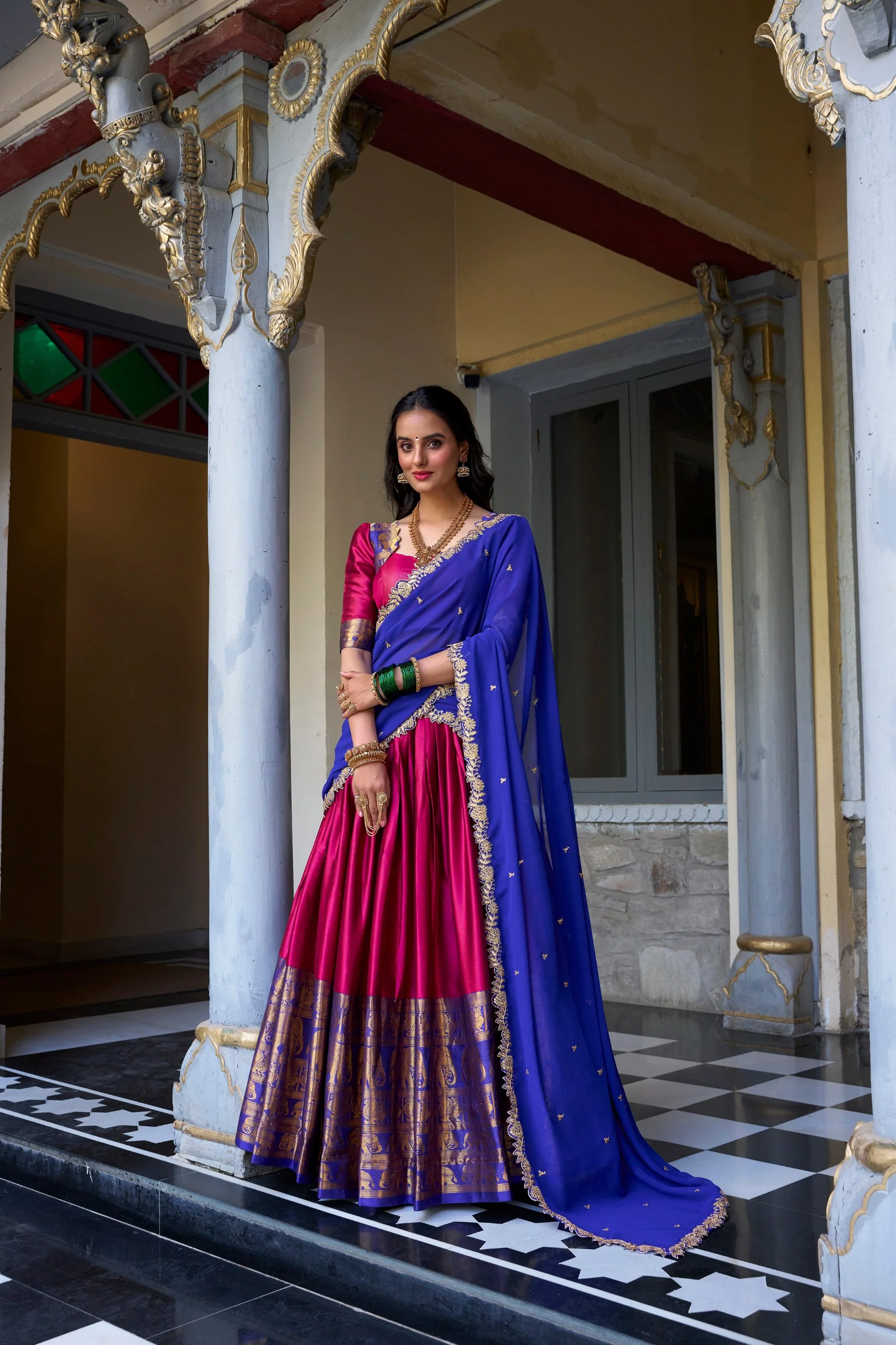 Festive Wear Narayan Pattu Designer Lehenga Set for Women - Image 3
