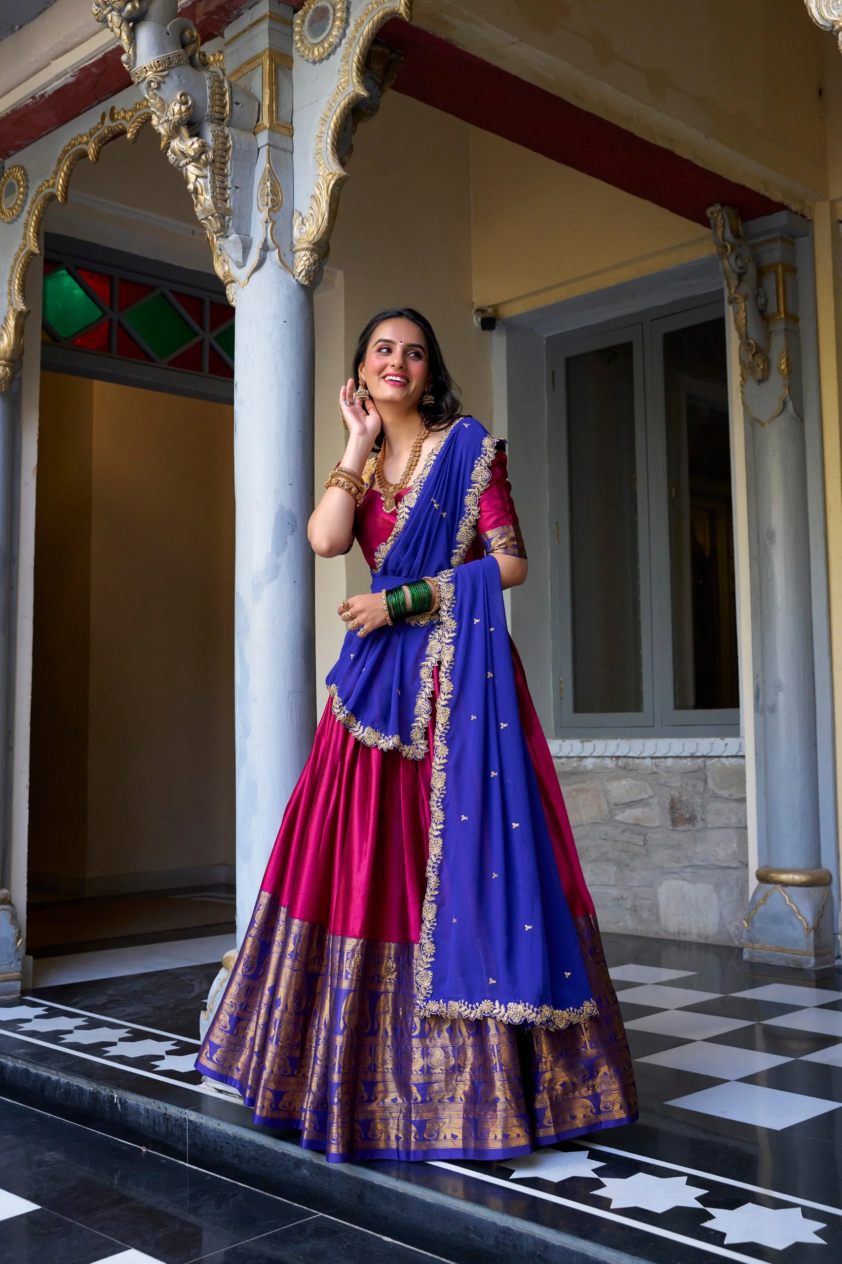 Festive Wear Narayan Pattu Designer Lehenga Set for Women - Image 4