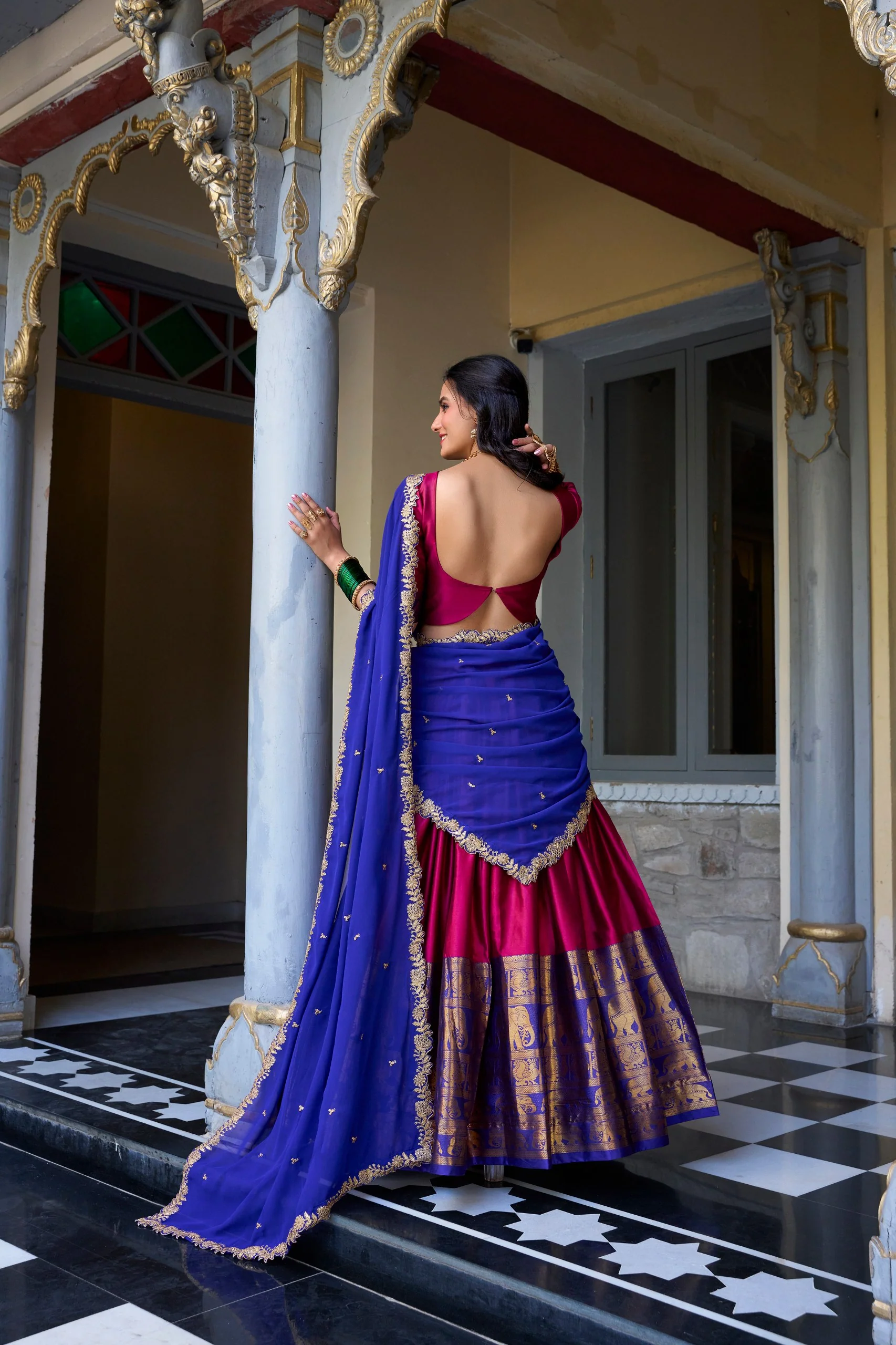 Festive Wear Narayan Pattu Designer Lehenga Set for Women - Image 5