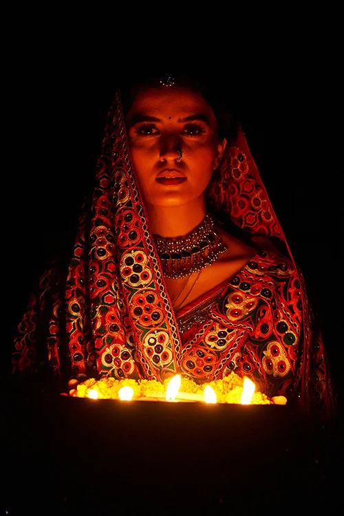 Fluorescent Green Chaniya Choli for Dandiya Nights - Image 7
