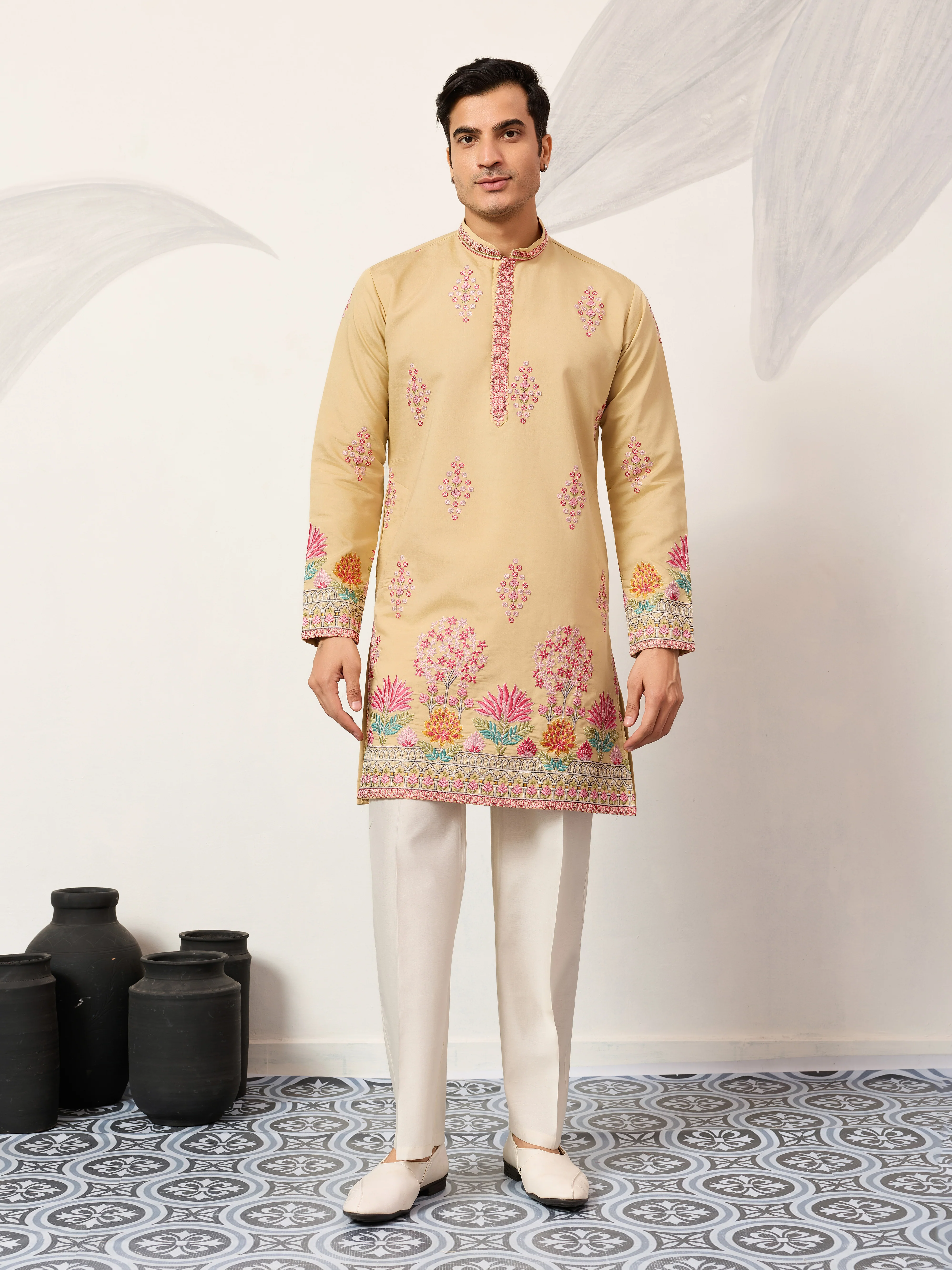Groom Yellow Kurta for Haldi Ceremony Special for Mens - Image 4
