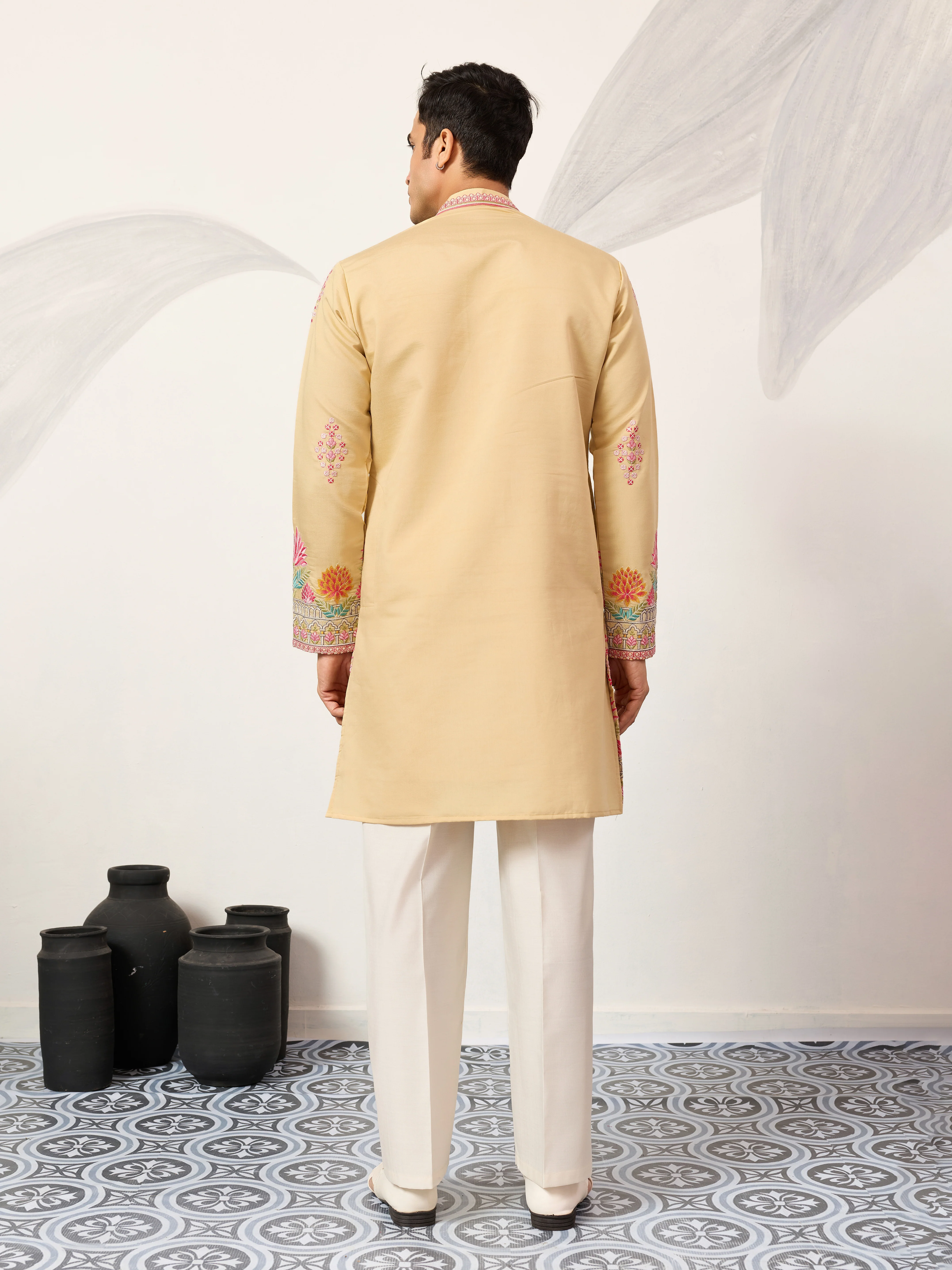 Groom Yellow Kurta for Haldi Ceremony Special for Mens - Image 6