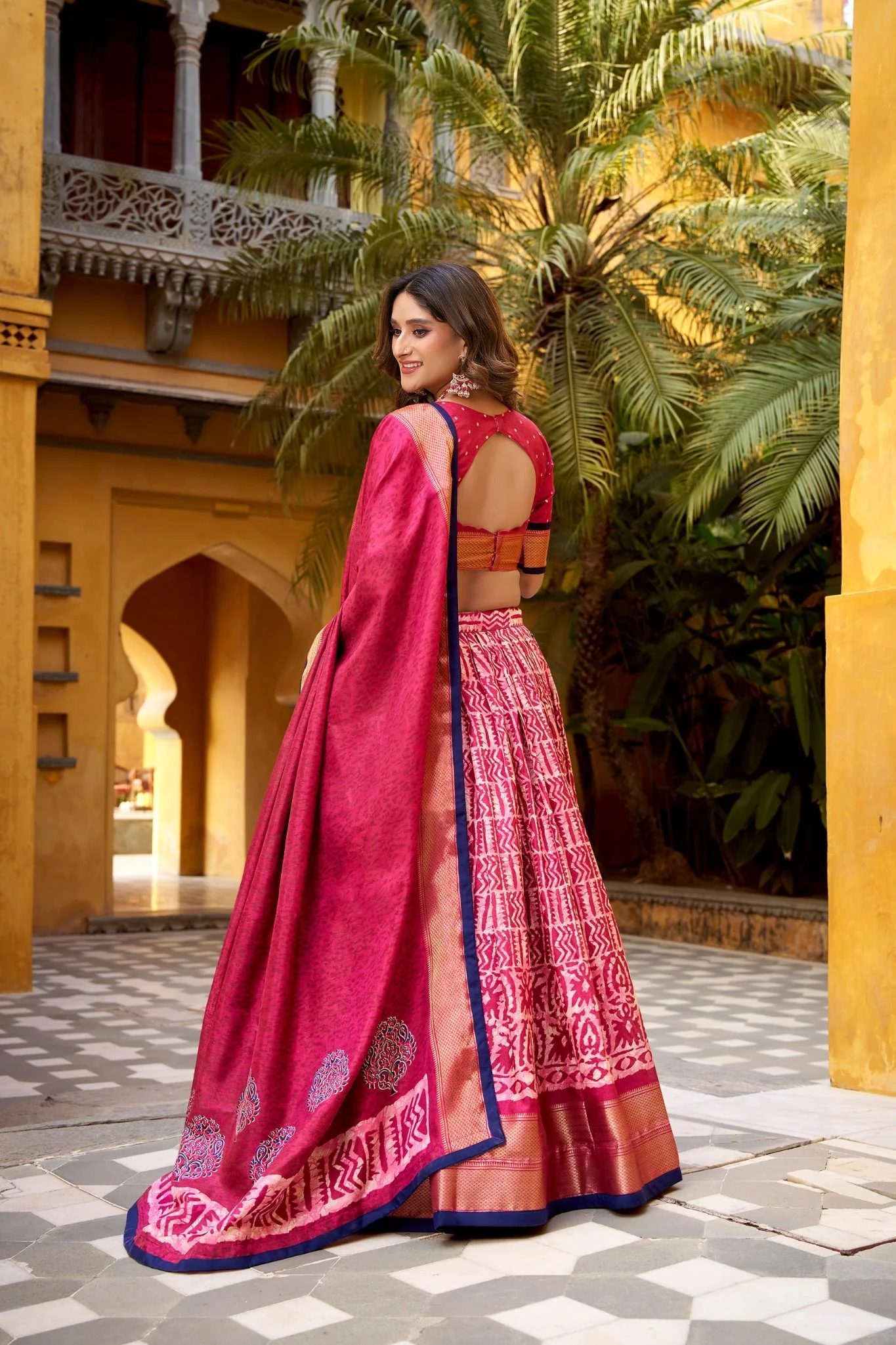 Heritage Batik Dola Silk Lehenga Choli - Image 10