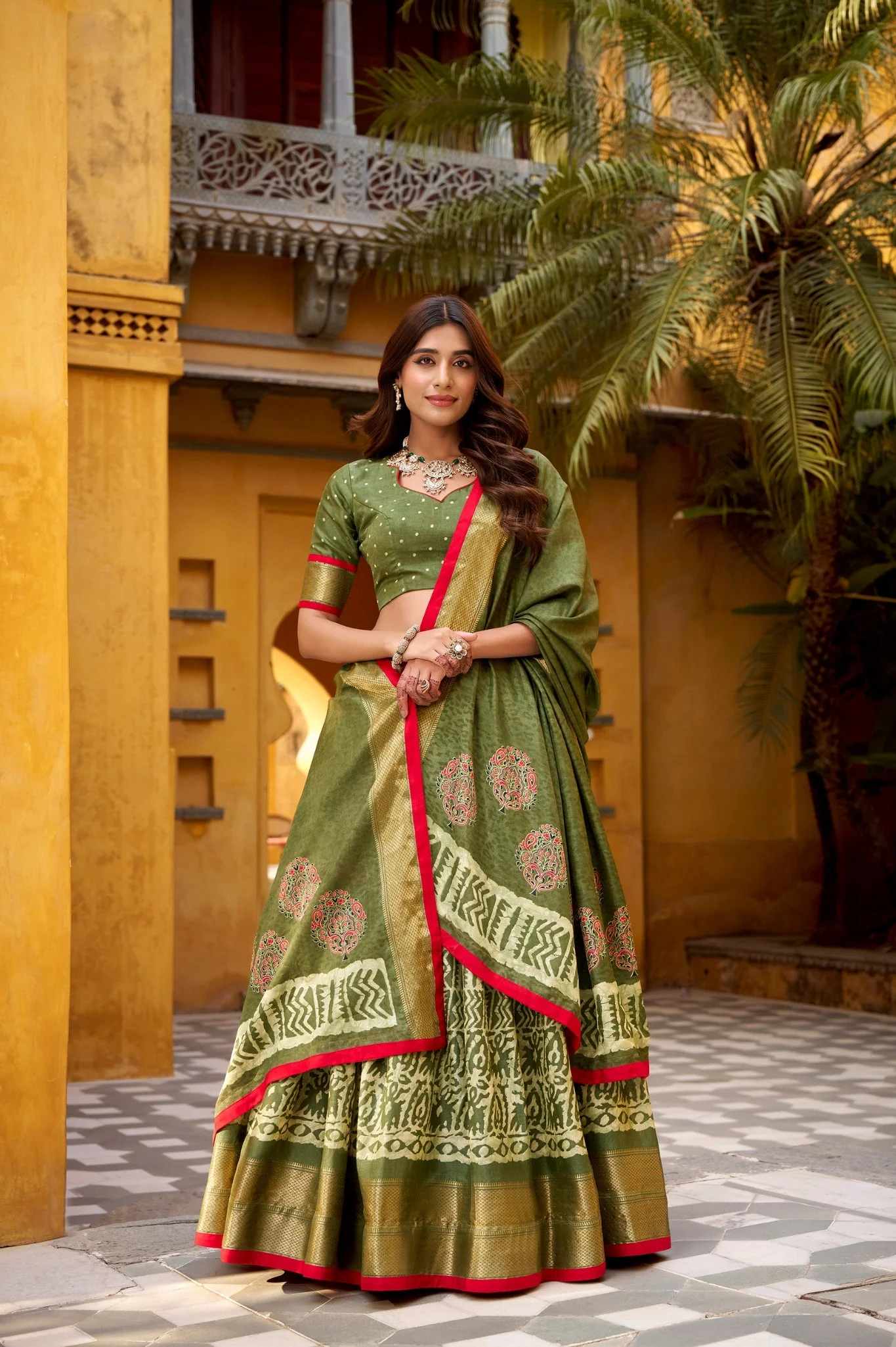 Heritage Batik Dola Silk Lehenga Choli - Image 12