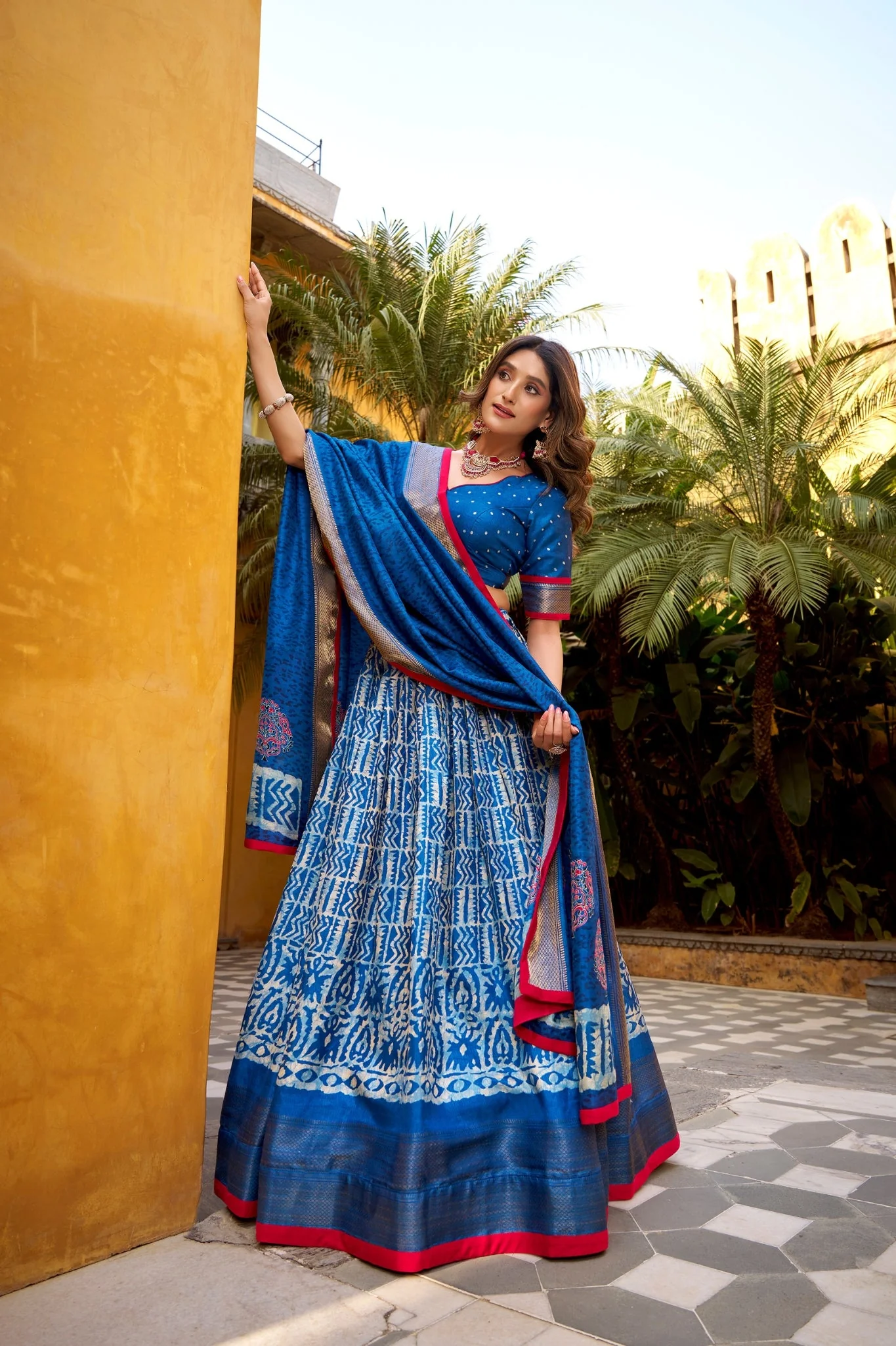 Heritage Batik Dola Silk Lehenga Choli - Image 6