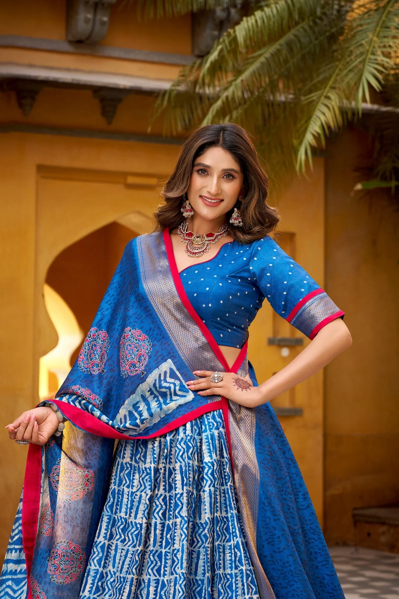 Heritage Batik Dola Silk Lehenga Choli - Image 7