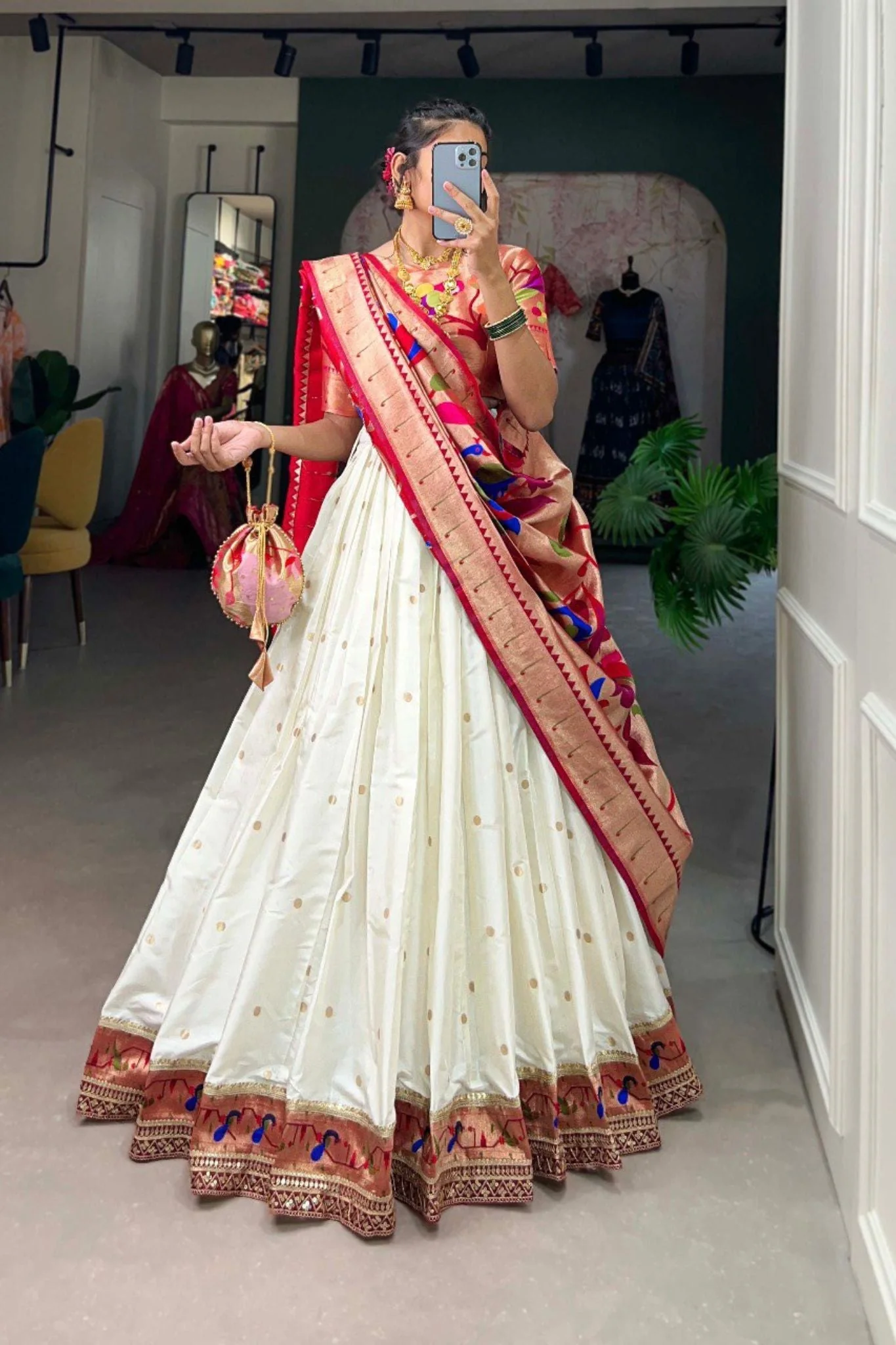 Jacquard Silk Paithani Perfect Traditional Lehenga Choli - Image 5