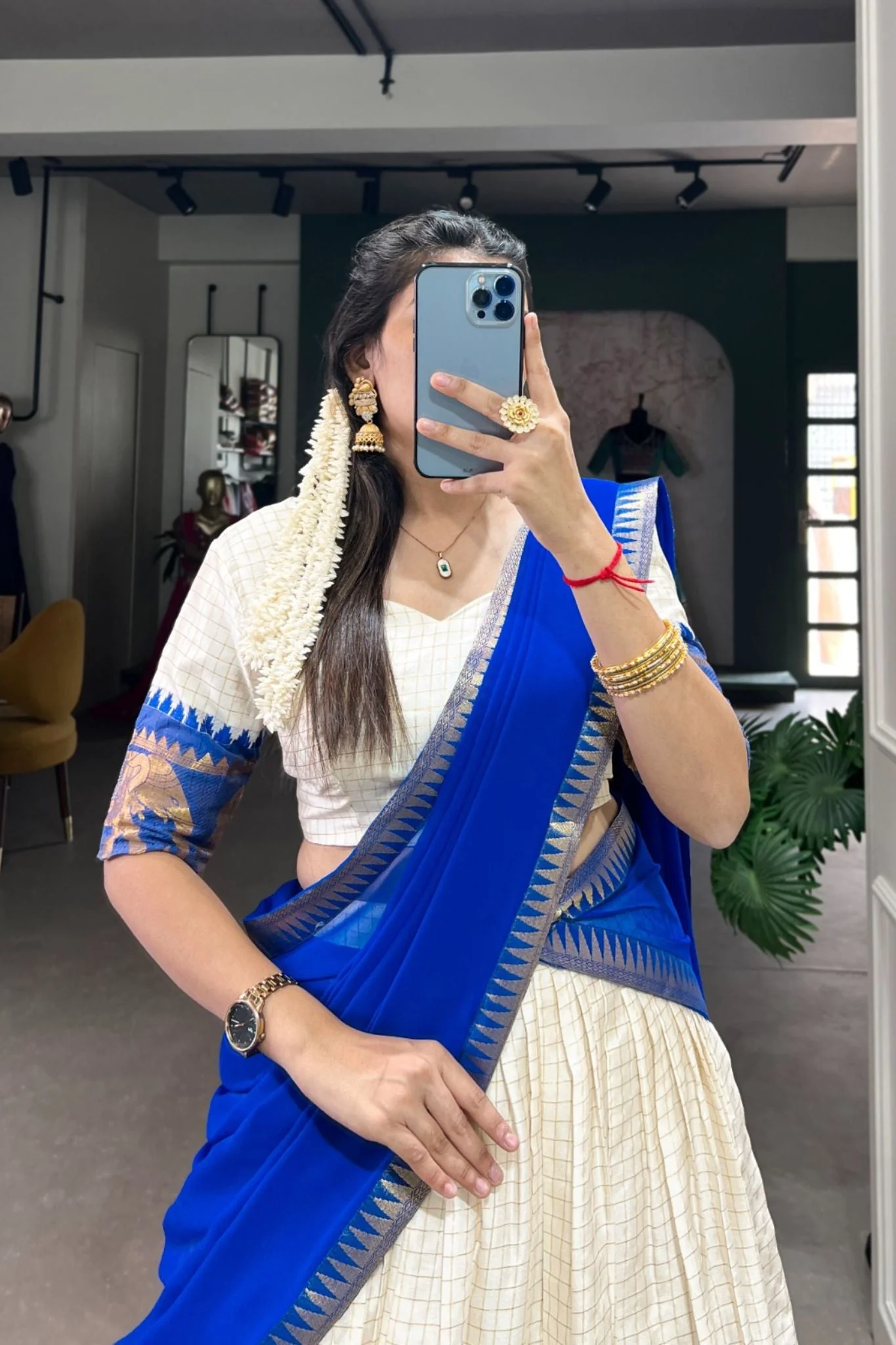 Kalyani Cotton Lehenga Choli Paired With Flowing Georgette Dupatta - Image 10