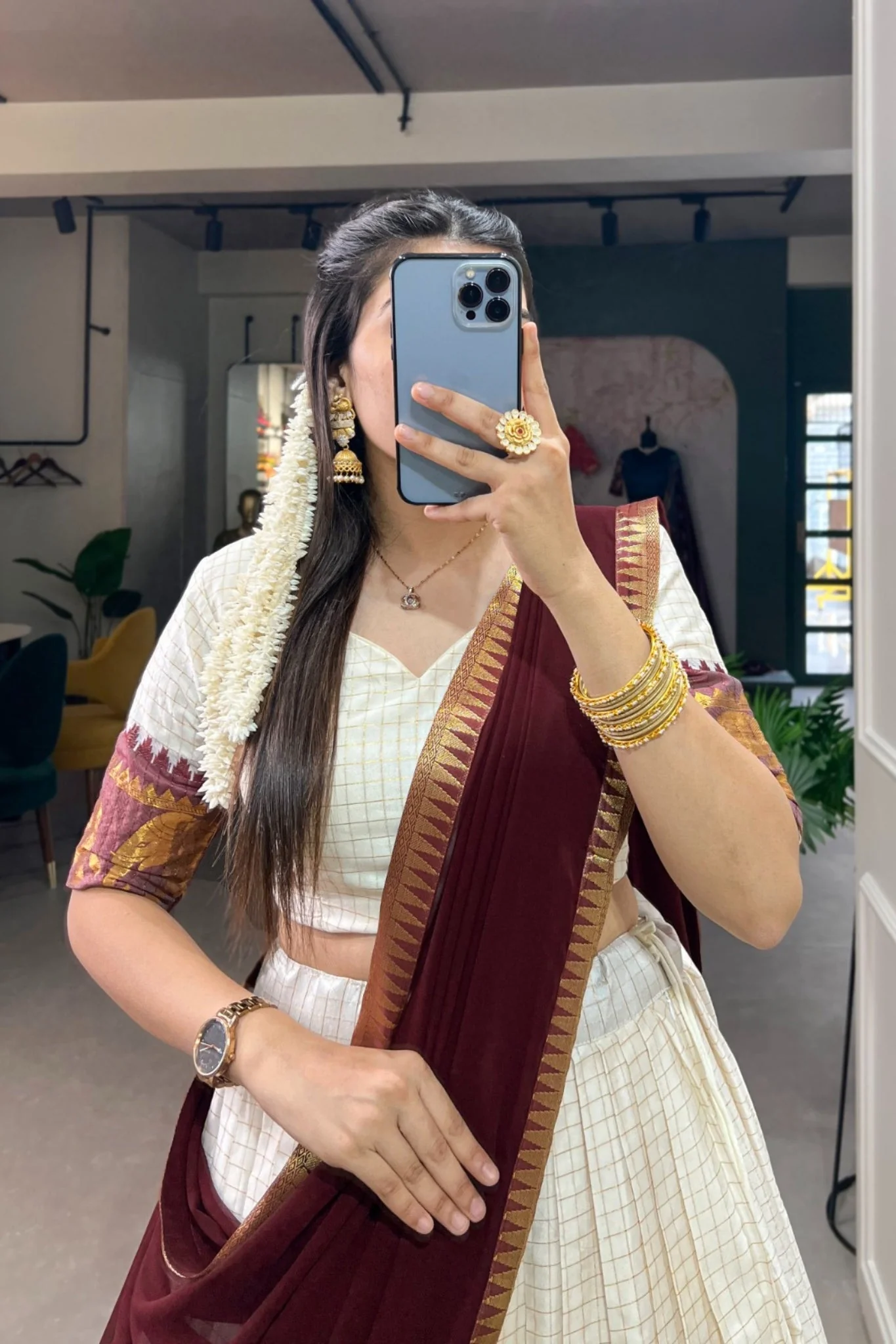 Kalyani Cotton Lehenga Choli Paired With Flowing Georgette Dupatta - Image 4