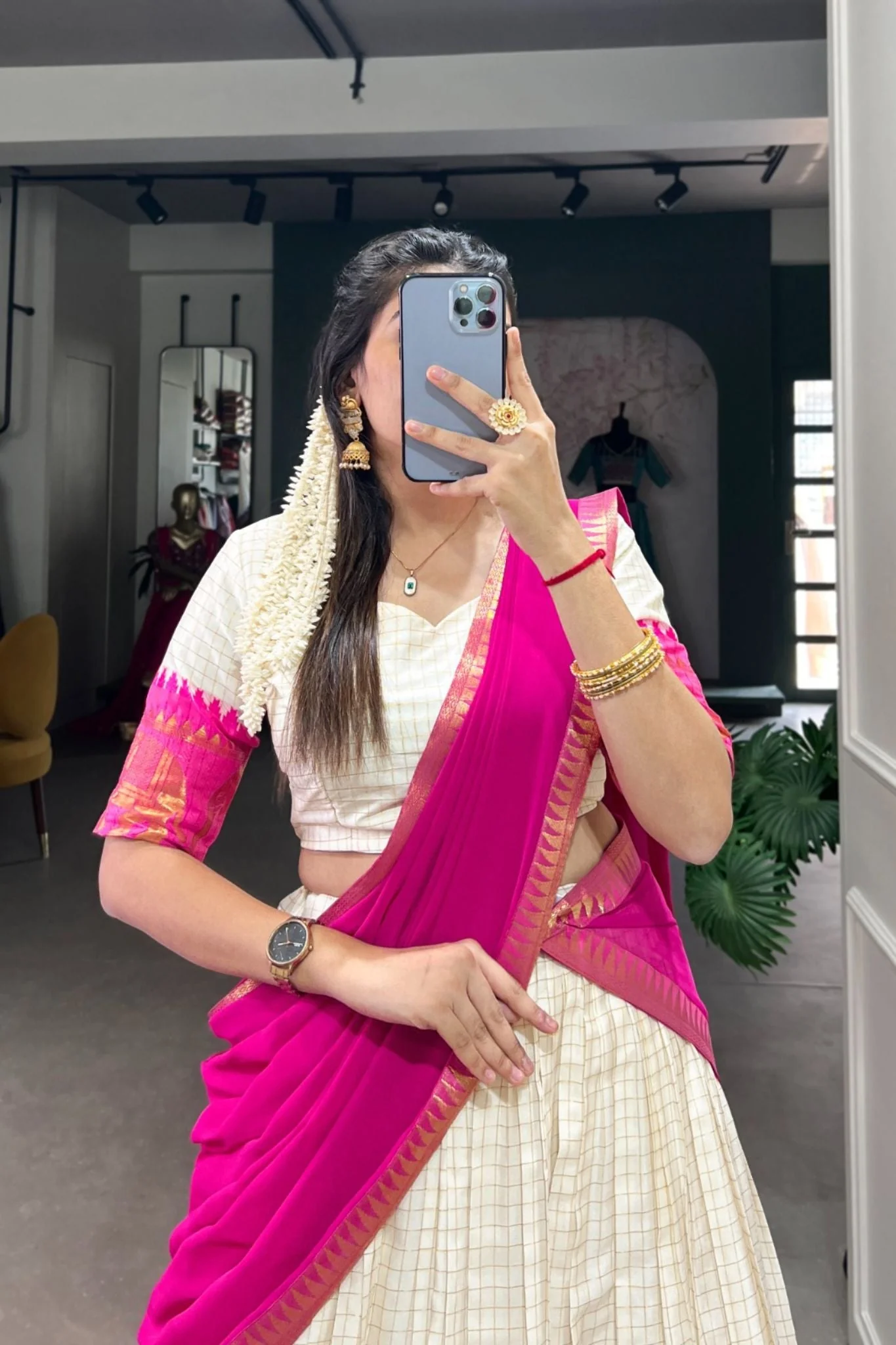 Kalyani Cotton Lehenga Choli Paired With Flowing Georgette Dupatta - Image 7