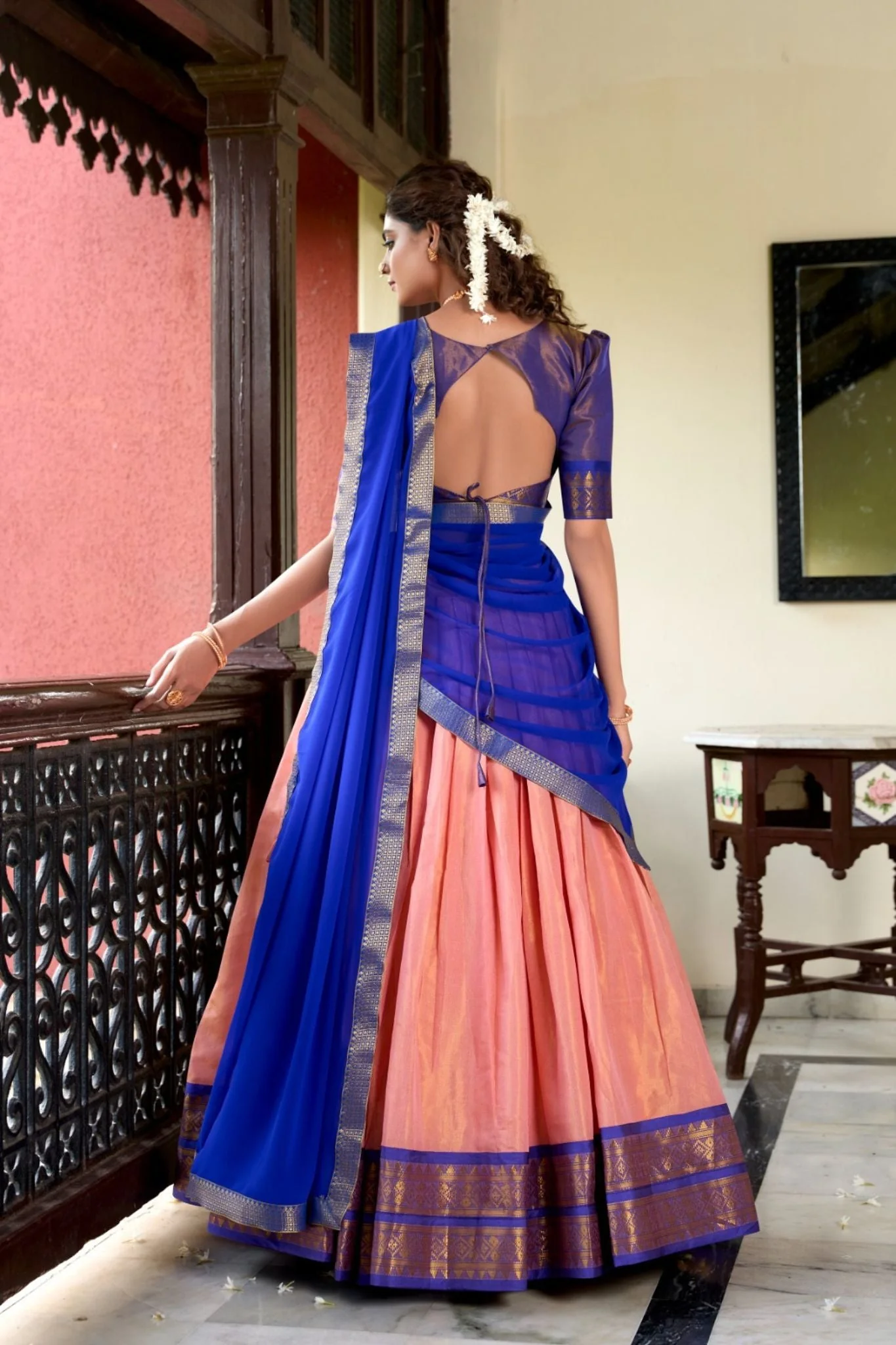 Kanchipuram Zari Weaving Work Lehenga Choli - Image 14