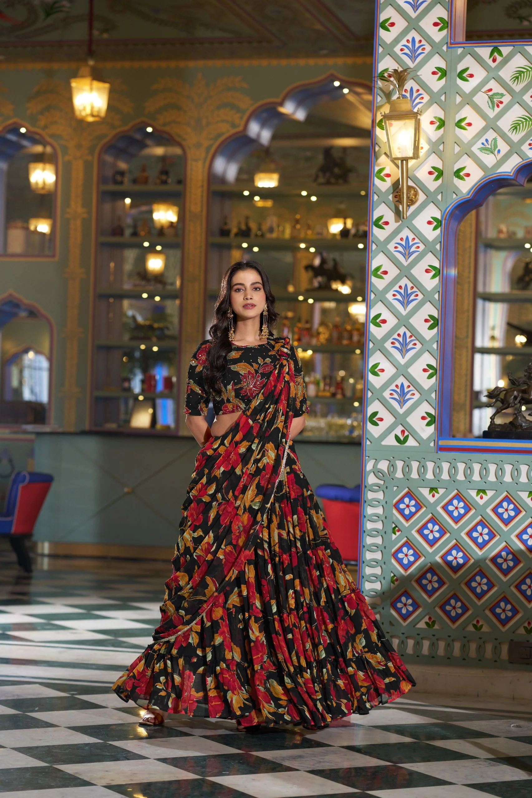 Luxury Marble Printed Lehenga Choli Collection for Special Occasions - Image 3