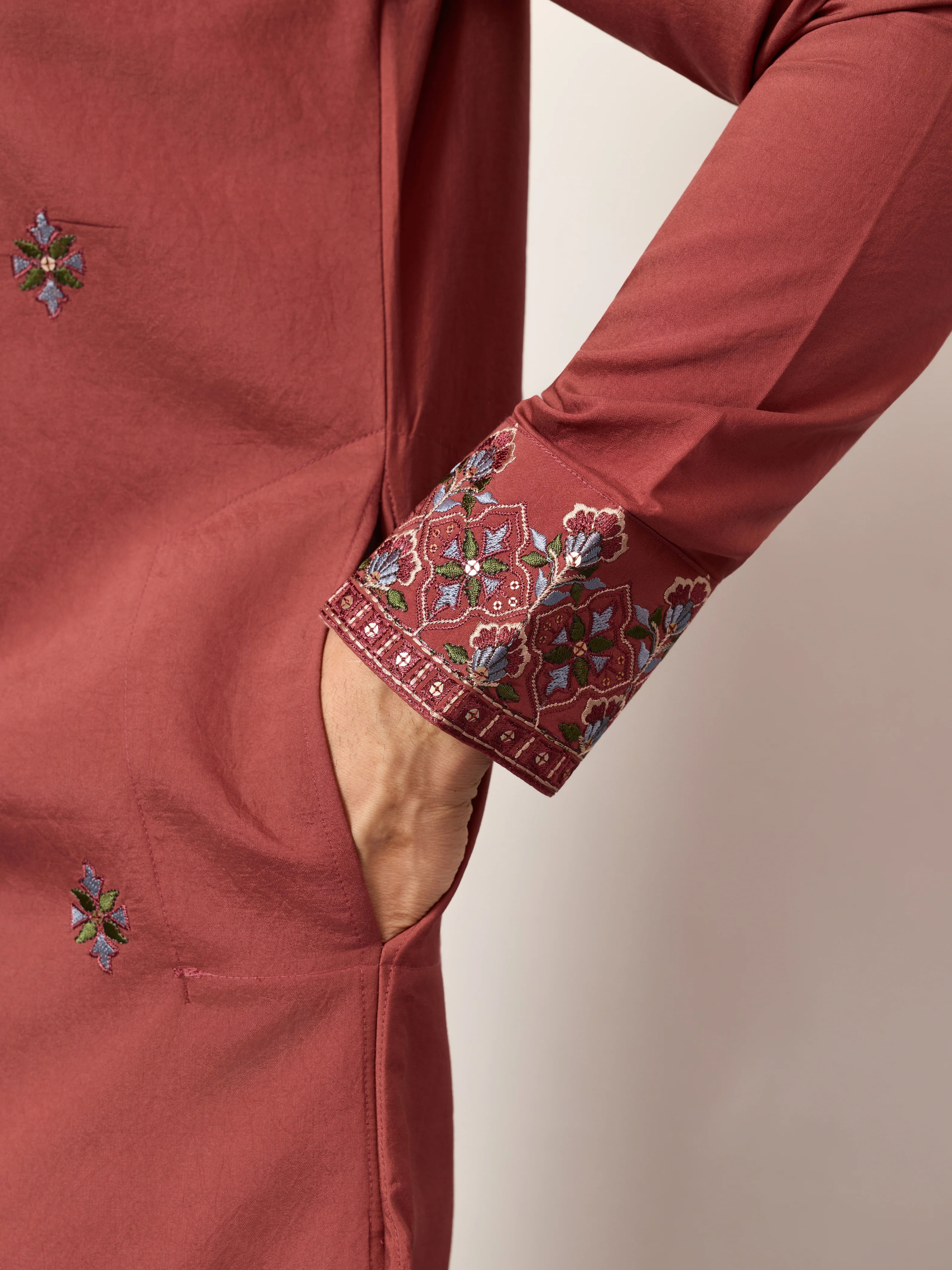 Luxury Royal Look Orange Kurta with Dupatta for Mens Collection - Image 4