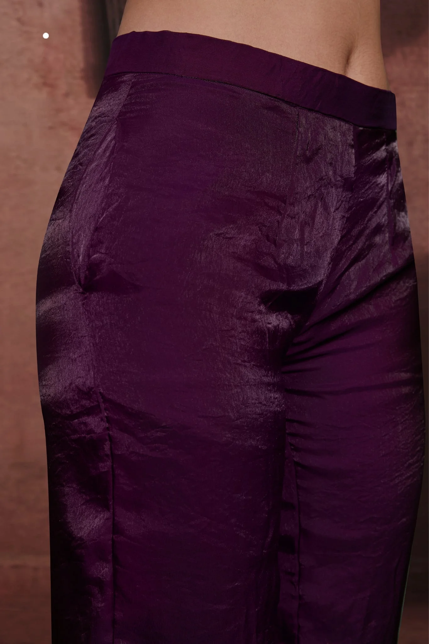 Luxury Wine Organza Co Ord Set For Women - Image 8