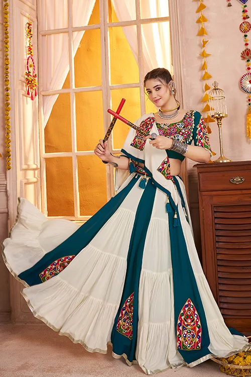 Multi Color Cotton Chaniya Choli for Navratri Dandiya Raas - Image 3