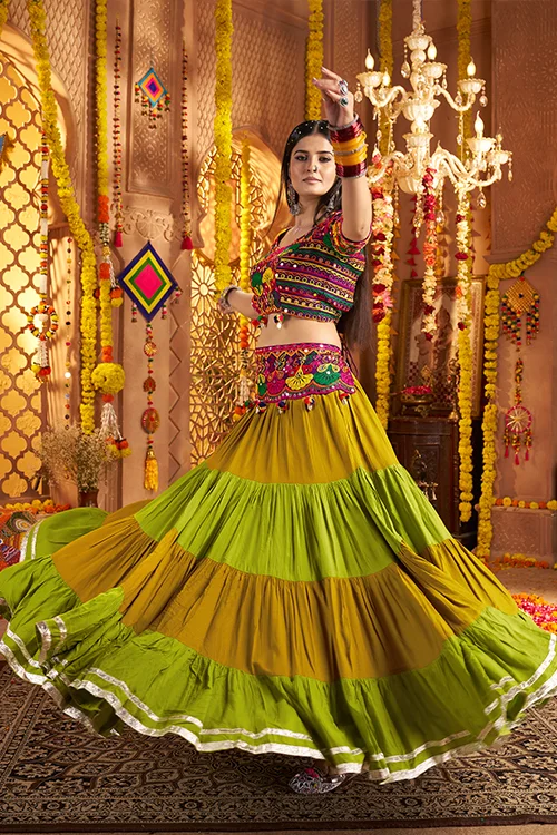 Multi Color Vibrant Chaniya Choli for Garba Night - Image 5