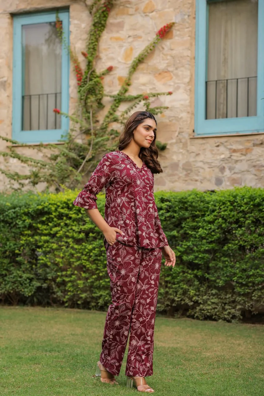 Muslin Top-Pant Co Ord Set - Image 4