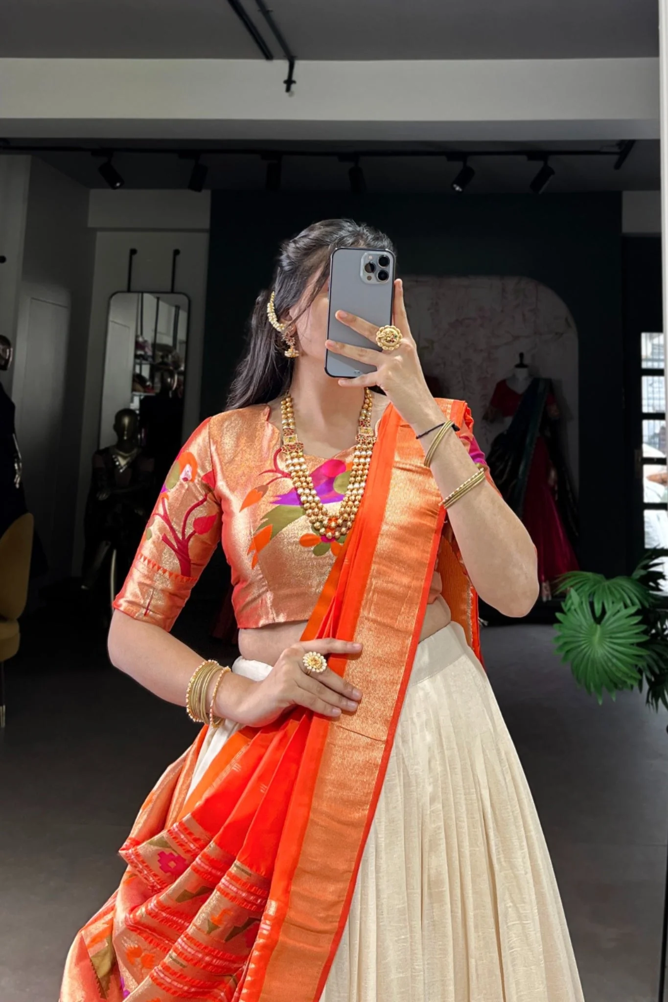 Paithani Jacquard Silk Lehenga Choli Set With Zari Weaving & Tassel Dupatta – Festive Special - Image 5