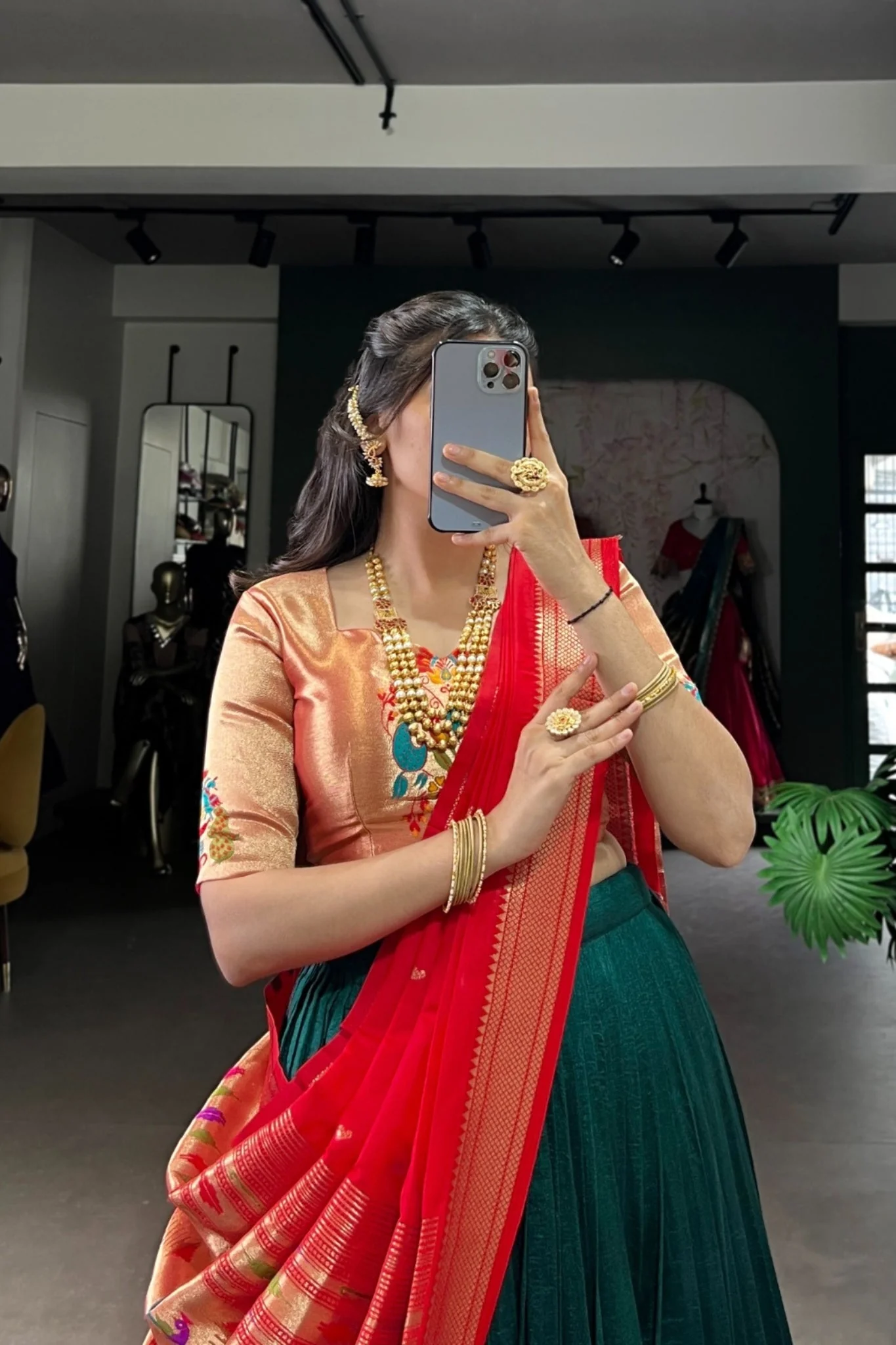 Paithani Jacquard Silk Lehenga Choli Set With Zari Weaving & Tassel Dupatta – Festive Special - Image 9
