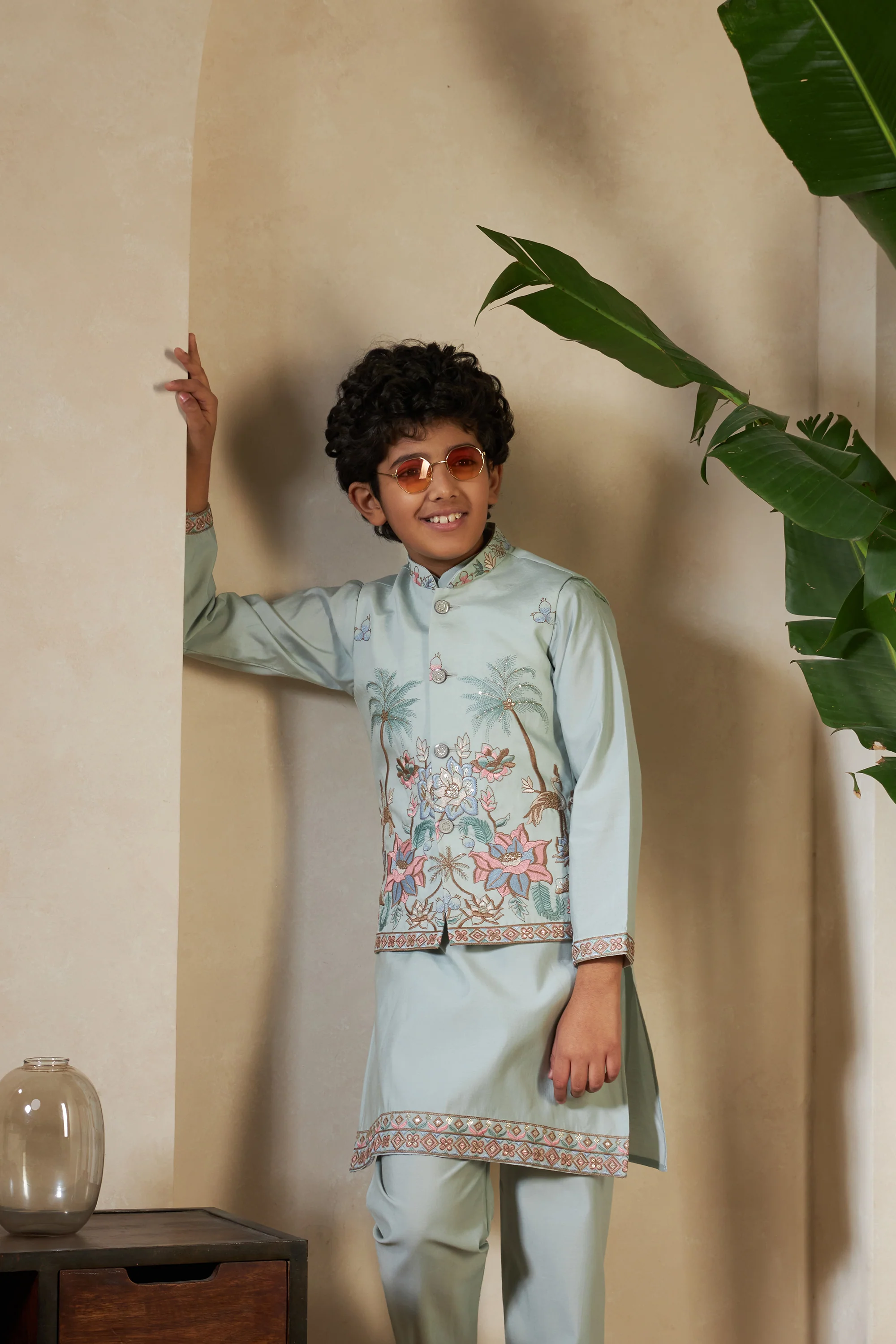 Pista Green Koti Kurta Set For Festive Wear - Image 2