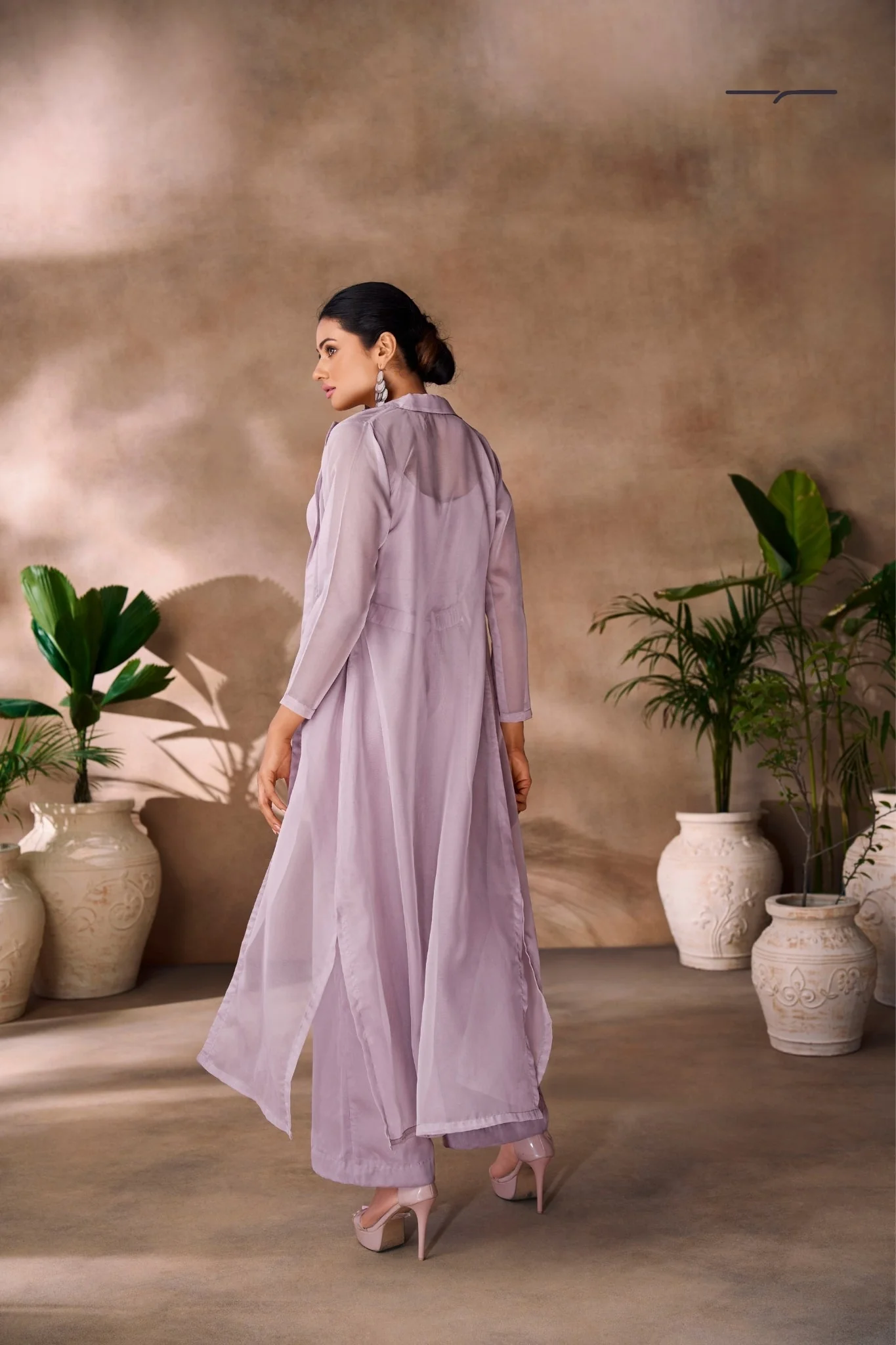 Premium Lavender Organza Co Ord Set - Image 4