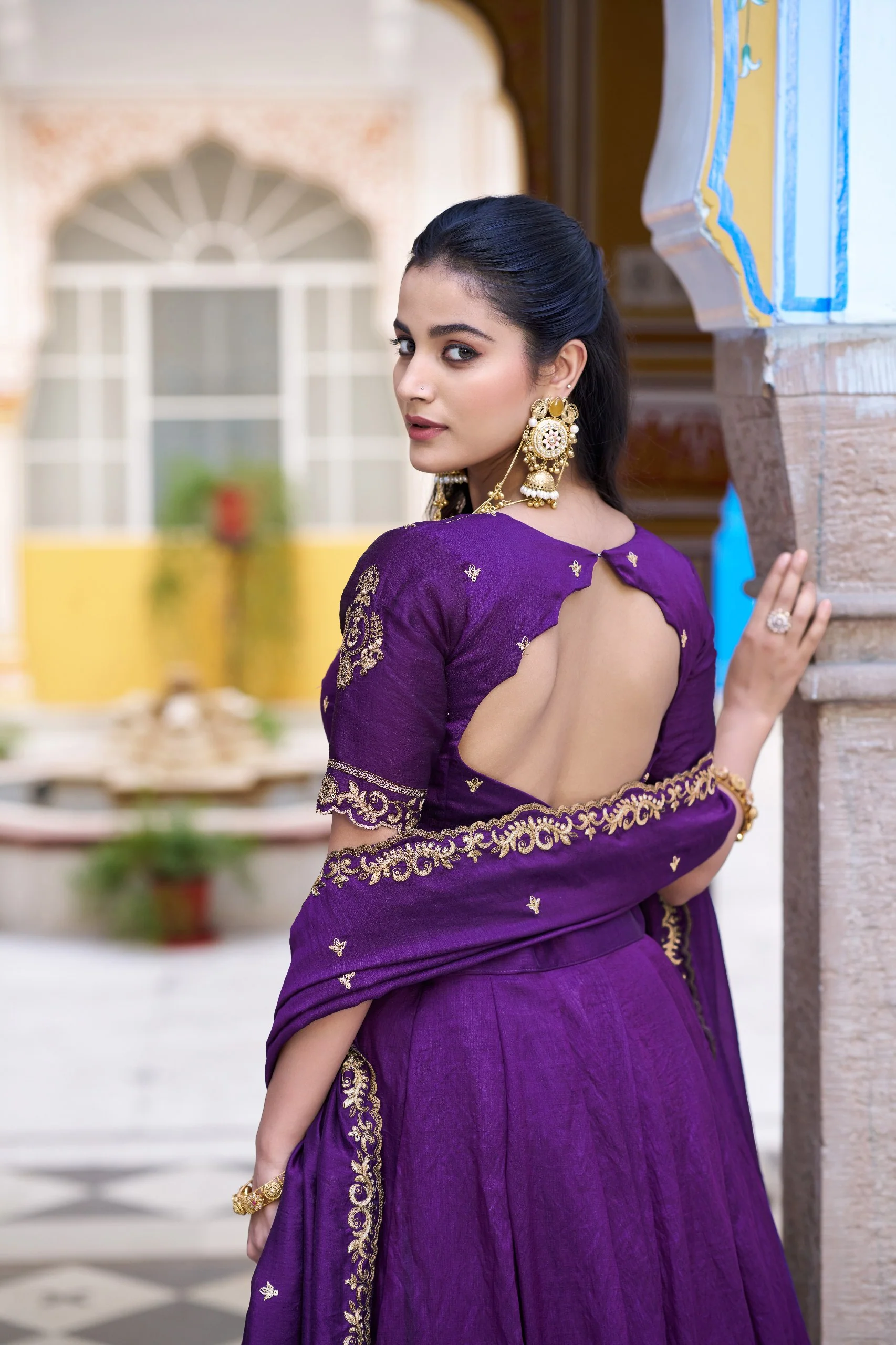 Premium NC Silk Sequins Embroidered Lehenga Choli with Dupatta Set for Women - Image 6