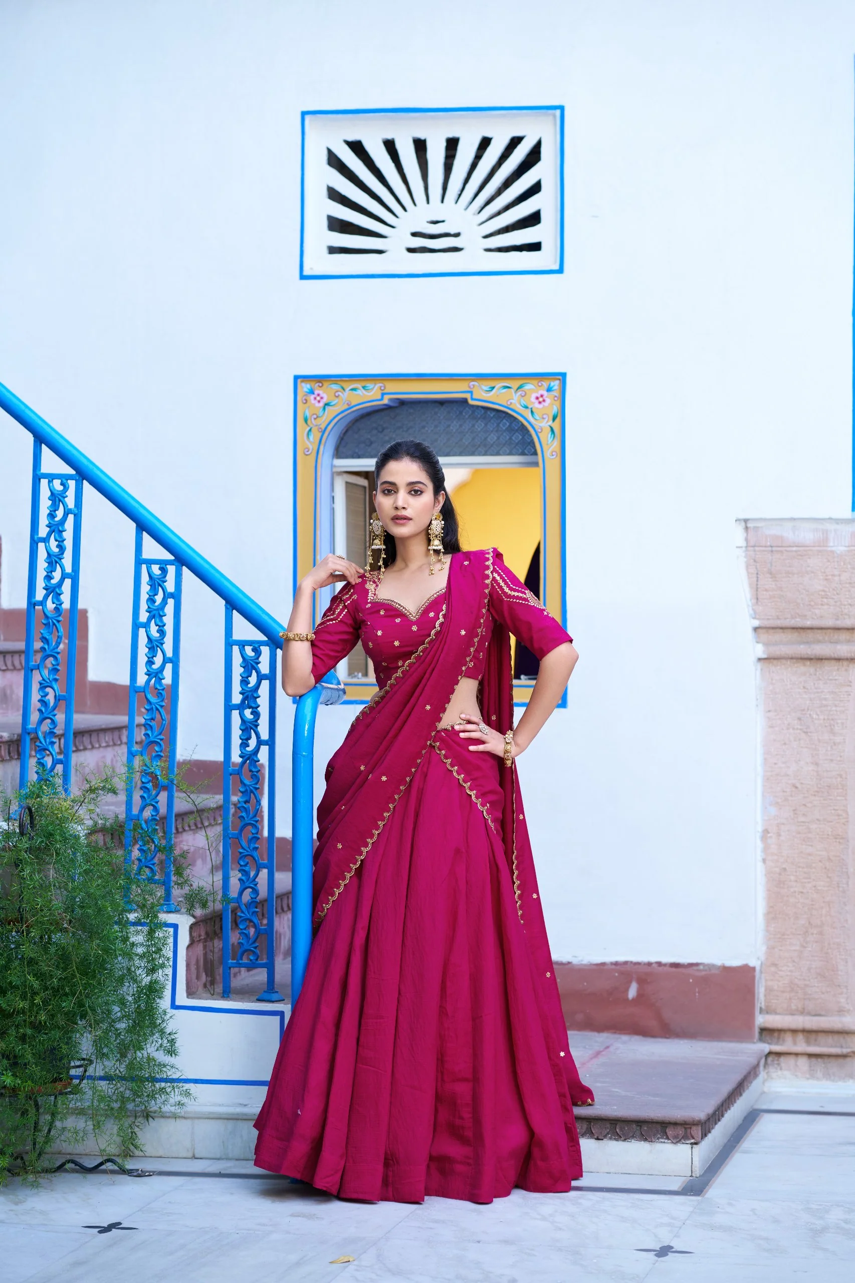 Premium NC Silk Sequins Embroidered Lehenga Choli with Dupatta Set for Women - Image 8