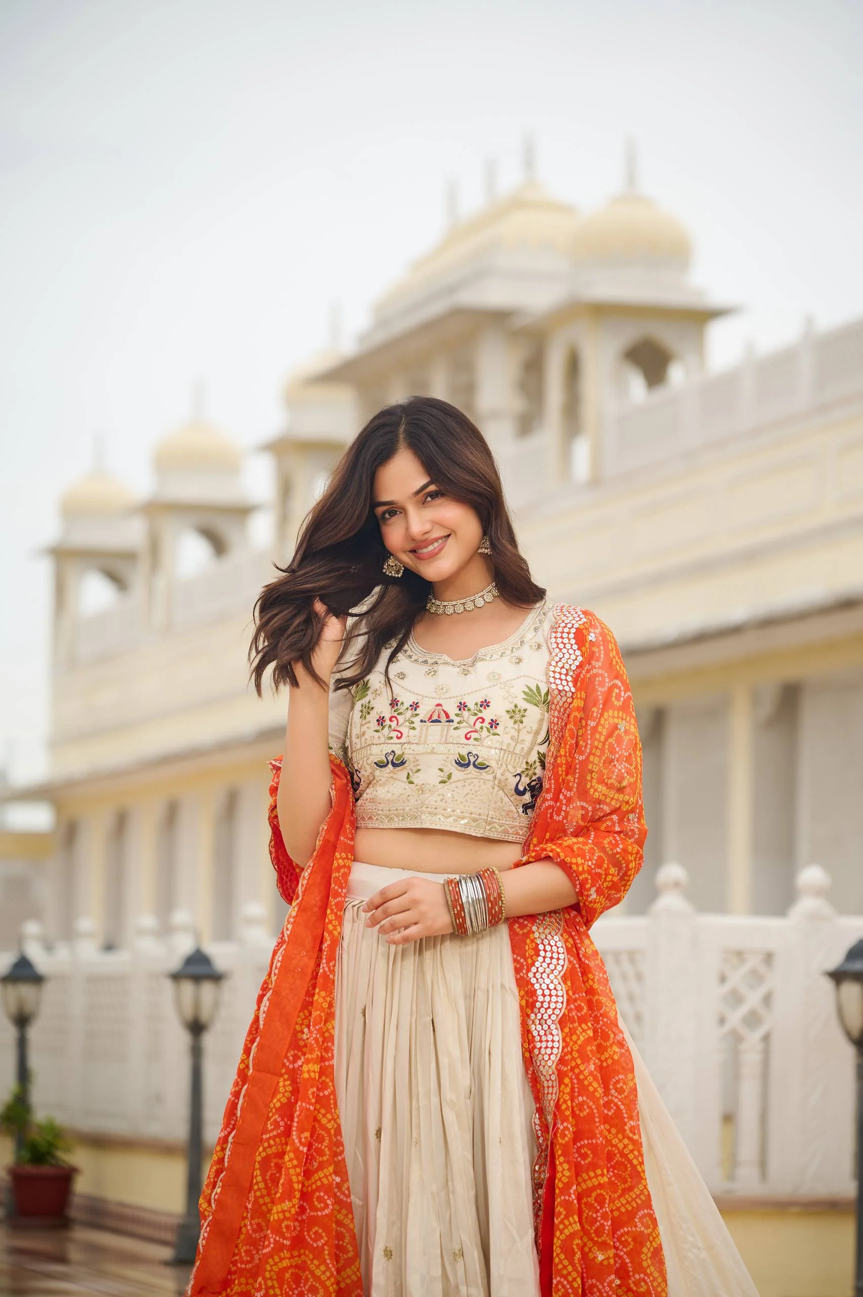 Premium Pure Tissue Silk Festival Lehenga Choli Set With Dupatta - Image 15