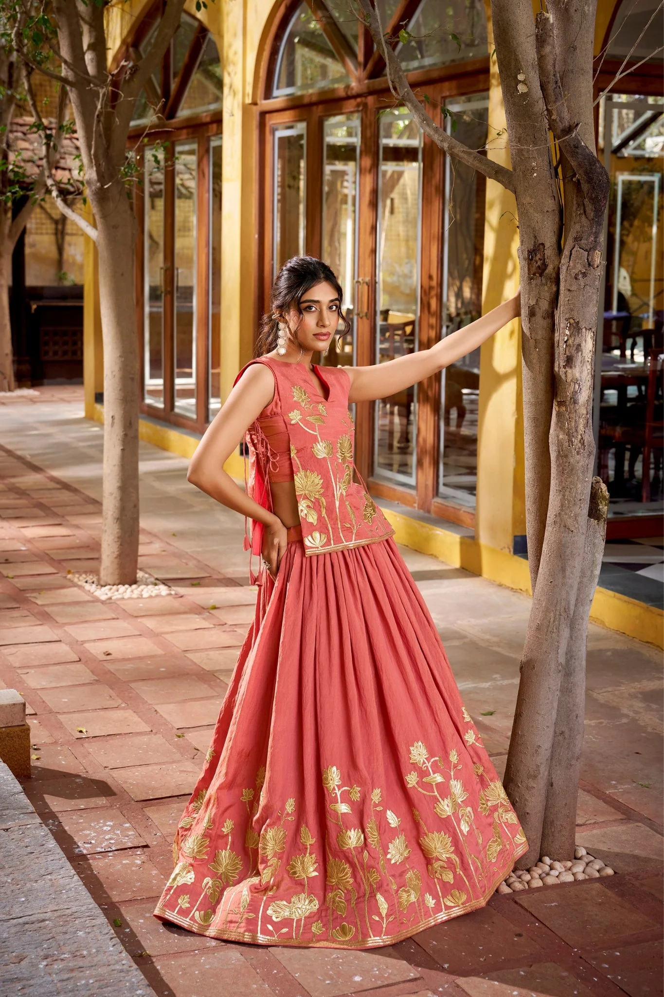 Pure Shimmer Embroidered Lehenga Co-Ord Set - Image 12