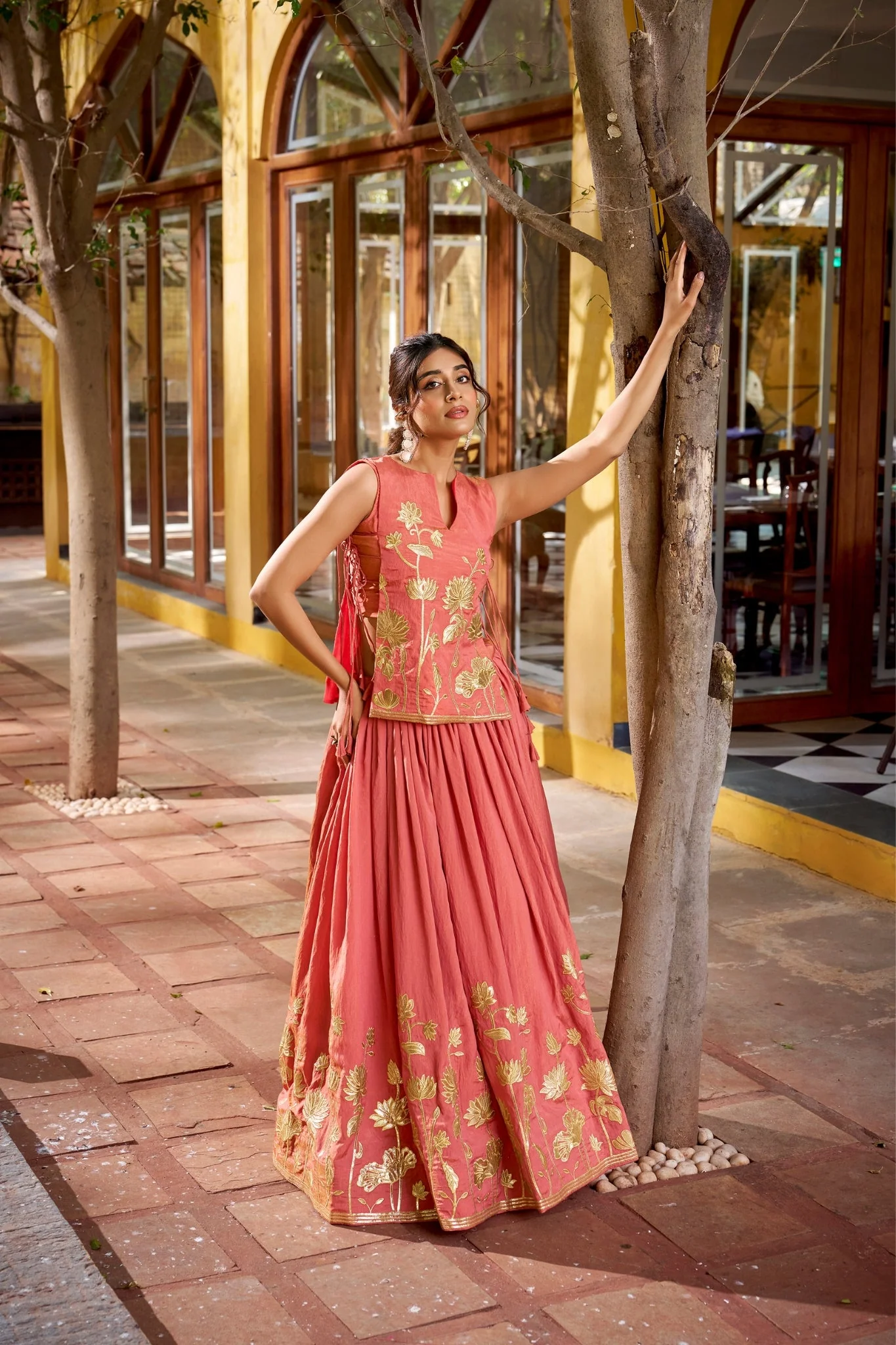 Pure Shimmer Embroidered Lehenga Co-Ord Set - Image 13